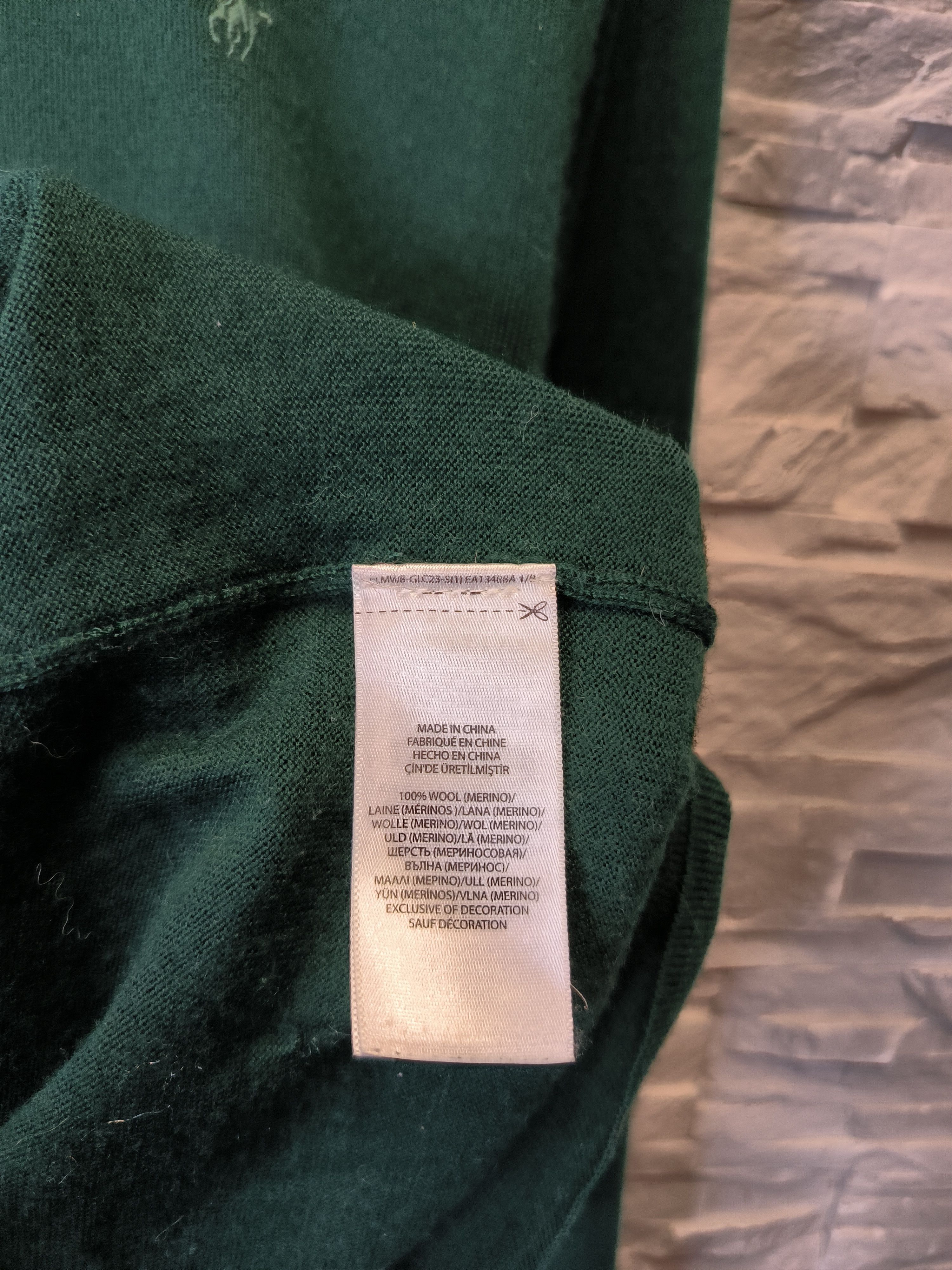 Polo Ralph Lauren Polo Ralph Lauren Wool Knitwear Sweater Logo Green Size US L / EU 52-54 / 3 - 4 Thumbnail