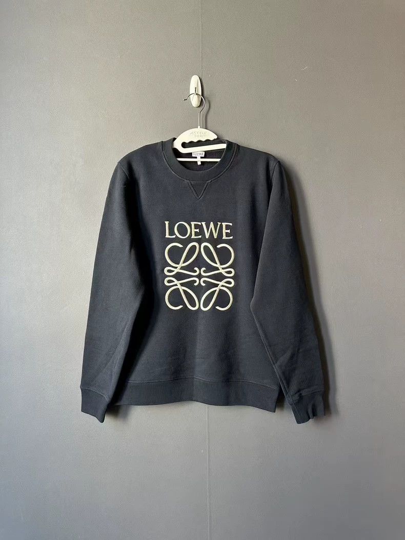 Loewe LOEWE Dark blue embroidered logo sweater Size M / US 6-8 / IT 42-44 - 1 Thumbnail