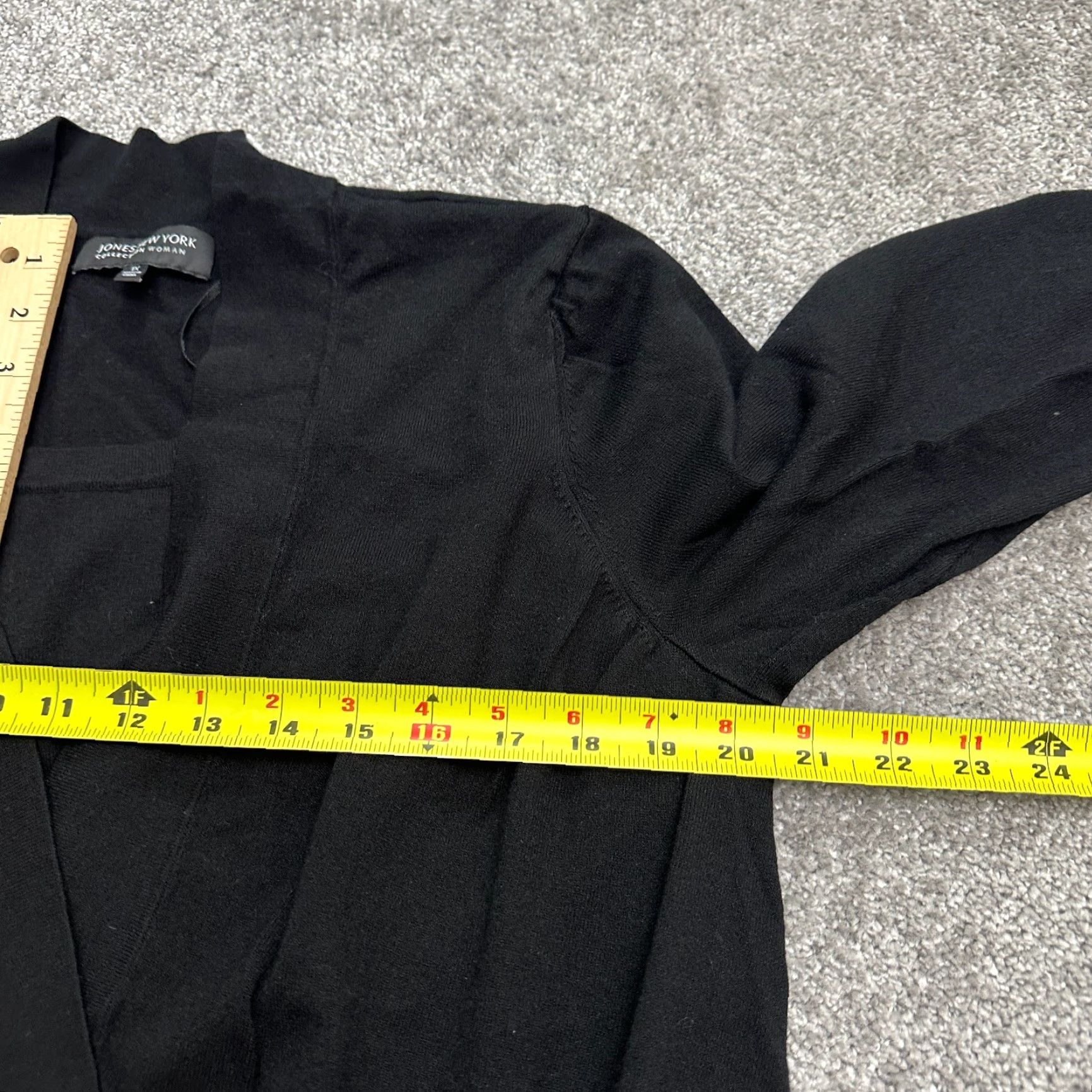 Jones New York Jones New York Cardigan Women 1X Black Knit Open Casual Workwear Womens Size XL / US 12-14 / IT 48-50 - 7 Thumbnail