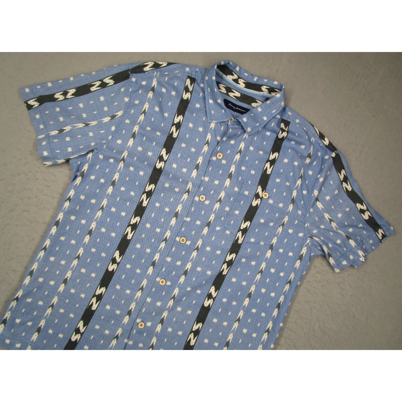 Tommy Bahama Tommy Bahama Shirt Mens XL Blue Button-Up Island Zone Silk Blend Casual Beach Hawaii 70s Retro Tropical Size US XL / EU 56 / 4 - 2 Thumbnail