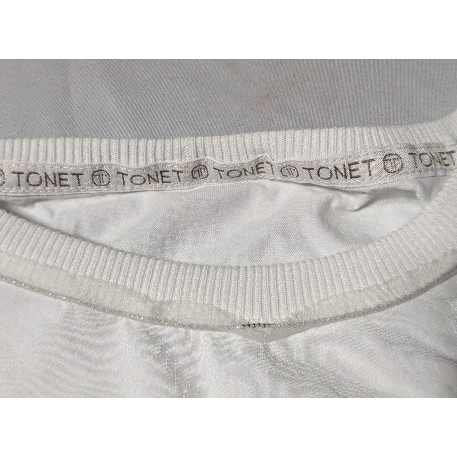 Eton TONET Blouse Women White Cotton Viscose Embroidered Made In Italy 8 Short Sleeve Round Neck Pullover Regular Size M / US 6-8 / IT 42-44 - 6 Thumbnail
