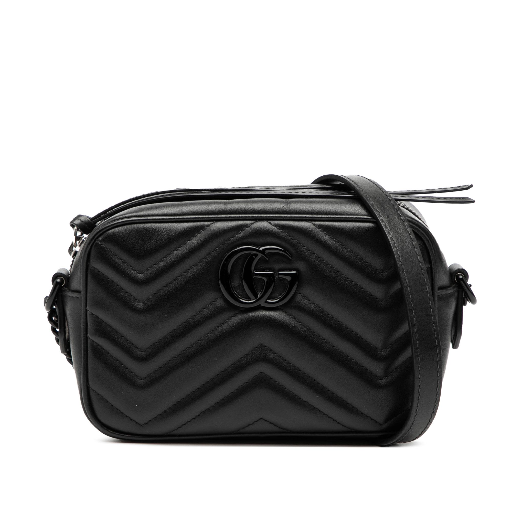 Gucci Gucci Mini GG Marmont Matelasse Leather Monochrome Crossbody Size ONE SIZE - 1 Thumbnail