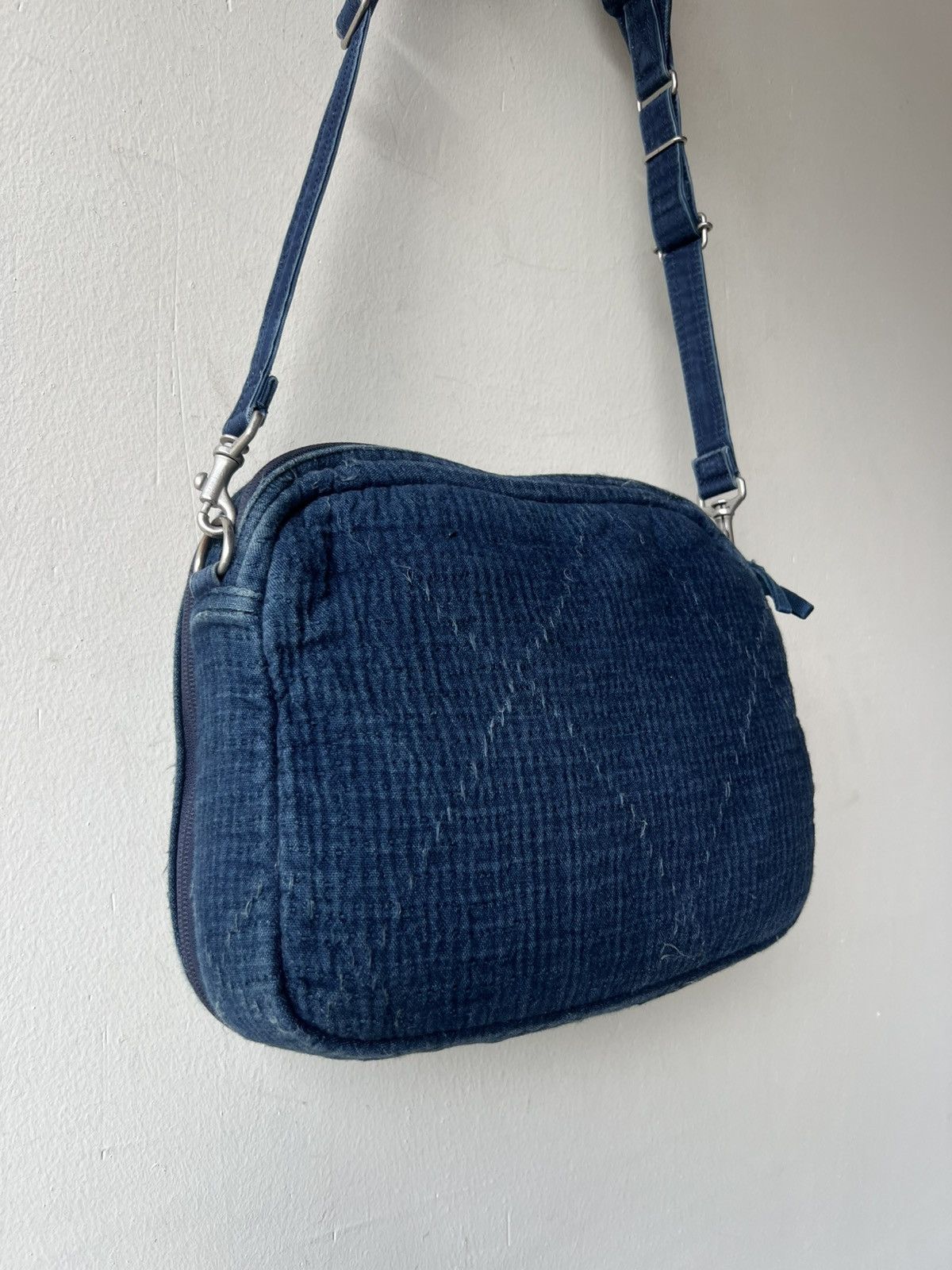 Porter Classic Porter Classic X Muatsu Fade Indigo Newton Sashiko Sling Bag Size ONE SIZE - 22 Thumbnail