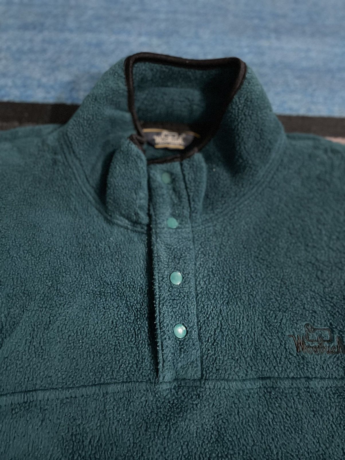 Vintage × Woolrich Woolen Mills Vintage Woolrich Half Button Fleece Jacket Size US XL / EU 56 / 4 - 7 Thumbnail