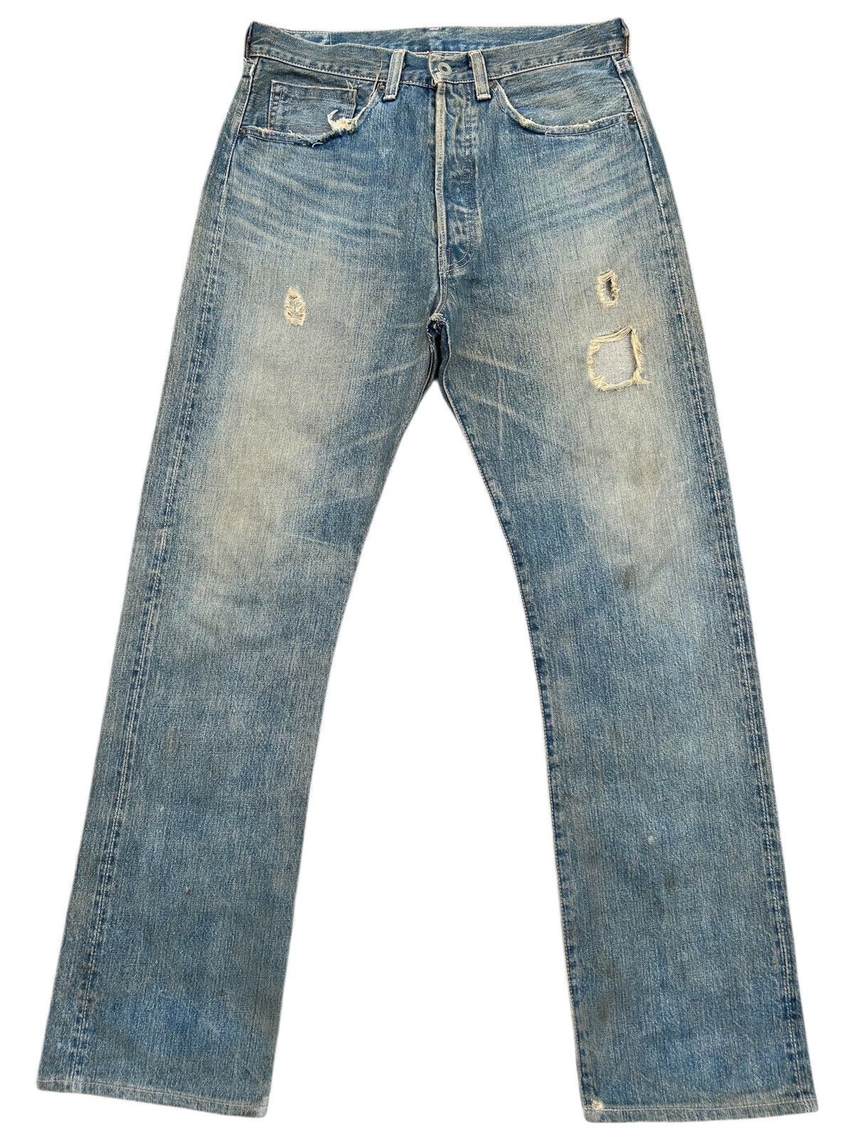 Kapital Thrashed Vintage Levis Big E Selvedge Rusty Faded Denim Jean Size US 31 - 1 Thumbnail