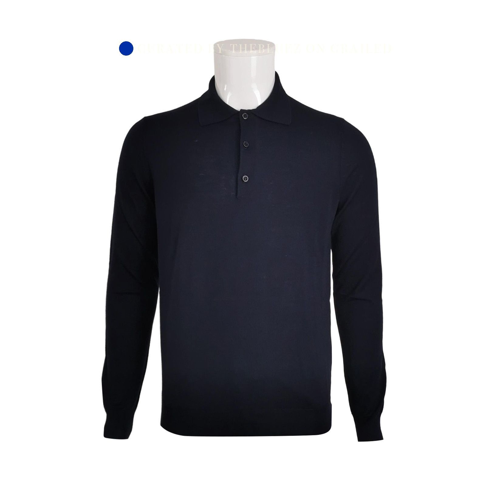 Prada Soft Blue Virgin Wool Polo Shirt Size US M / EU 48-50 / 2 - 1 Thumbnail