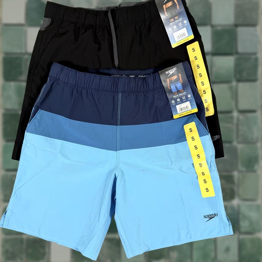 Speedo Speedo Tech Volley Shorts Men Small UPF 50 Swim Trunks Water Repellent Beach New Size US 29 - 1 Thumbnail