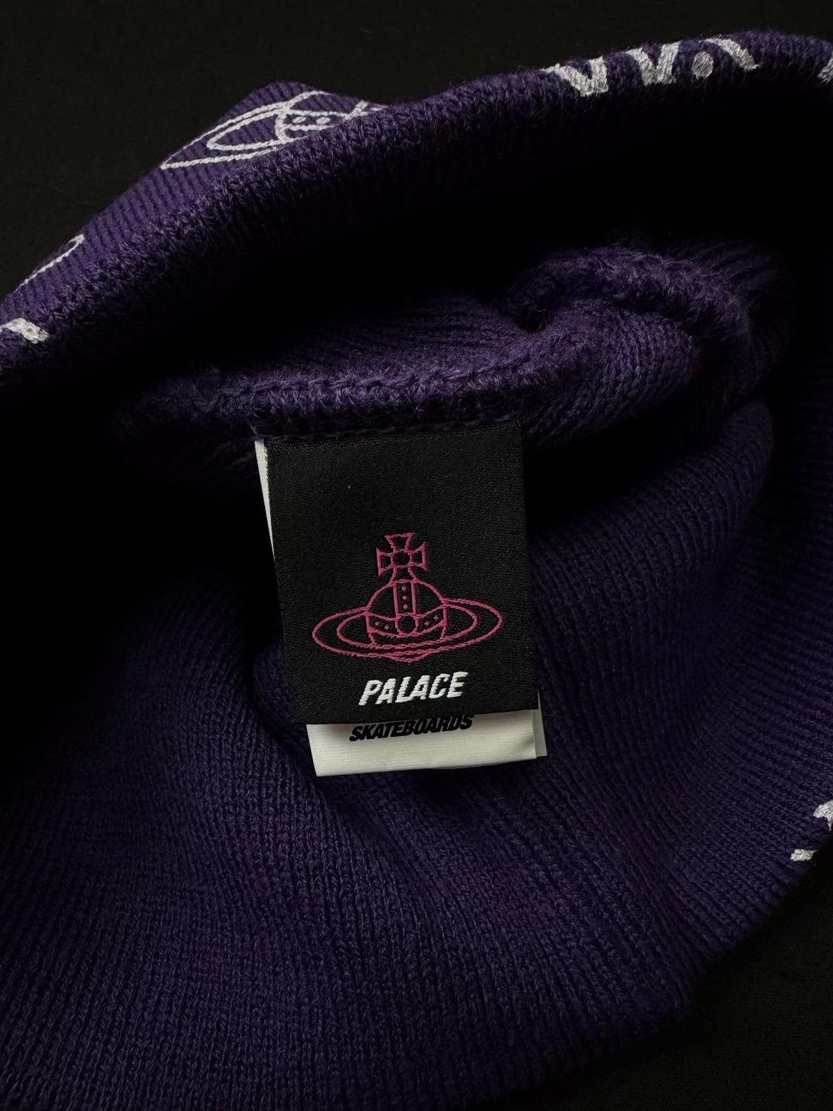 Palace × Vivienne Westwood Rare Palace x Vivienne Westwood Jersey Purple No Cuff Beanie Size ONE SIZE - 7 Thumbnail
