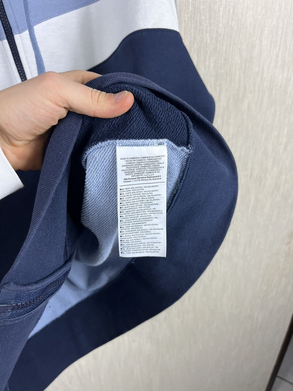 Nike Nike y2k big swoosh logo zip hoodie sweatshirt baby blue Size US XL / EU 56 / 4 - 18 Thumbnail