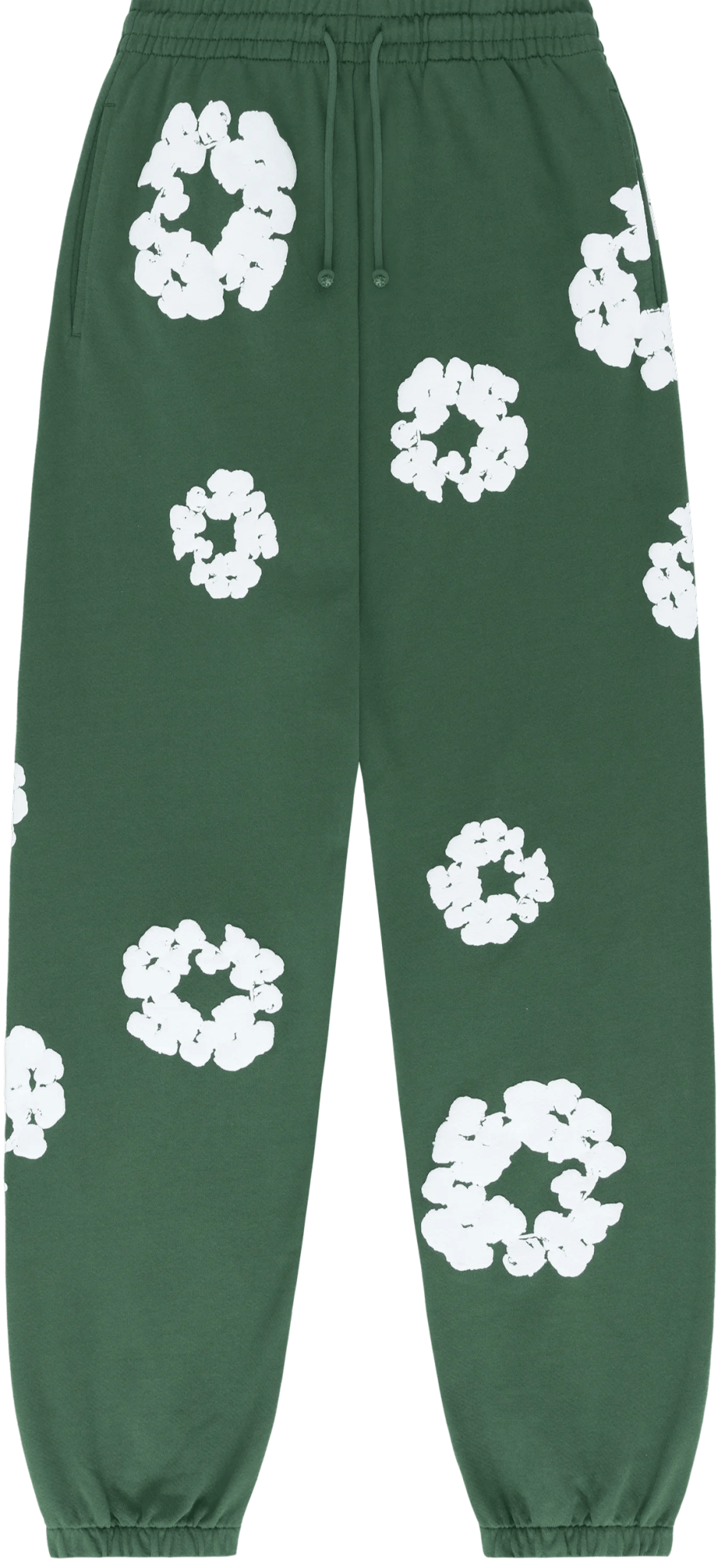 image of Denim Tears The Cotton Wreath Sweatpants Green (Size Xlarge), Men's (Size 36)