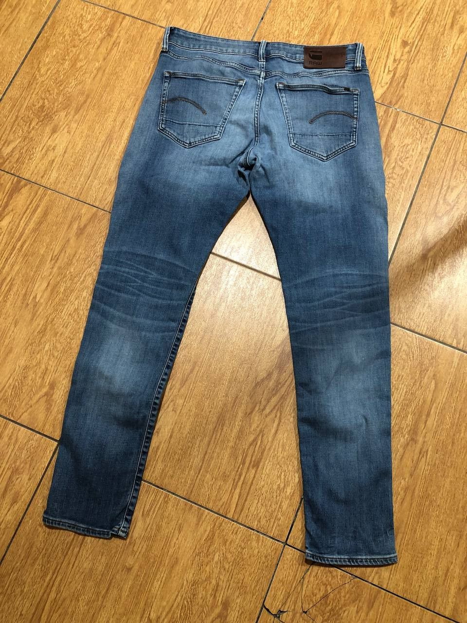 G-Star G Star Raw 3301 Slim Fit Tapered Button Fly Whisker Denim Size US 32 / EU 48 - 22 Thumbnail
