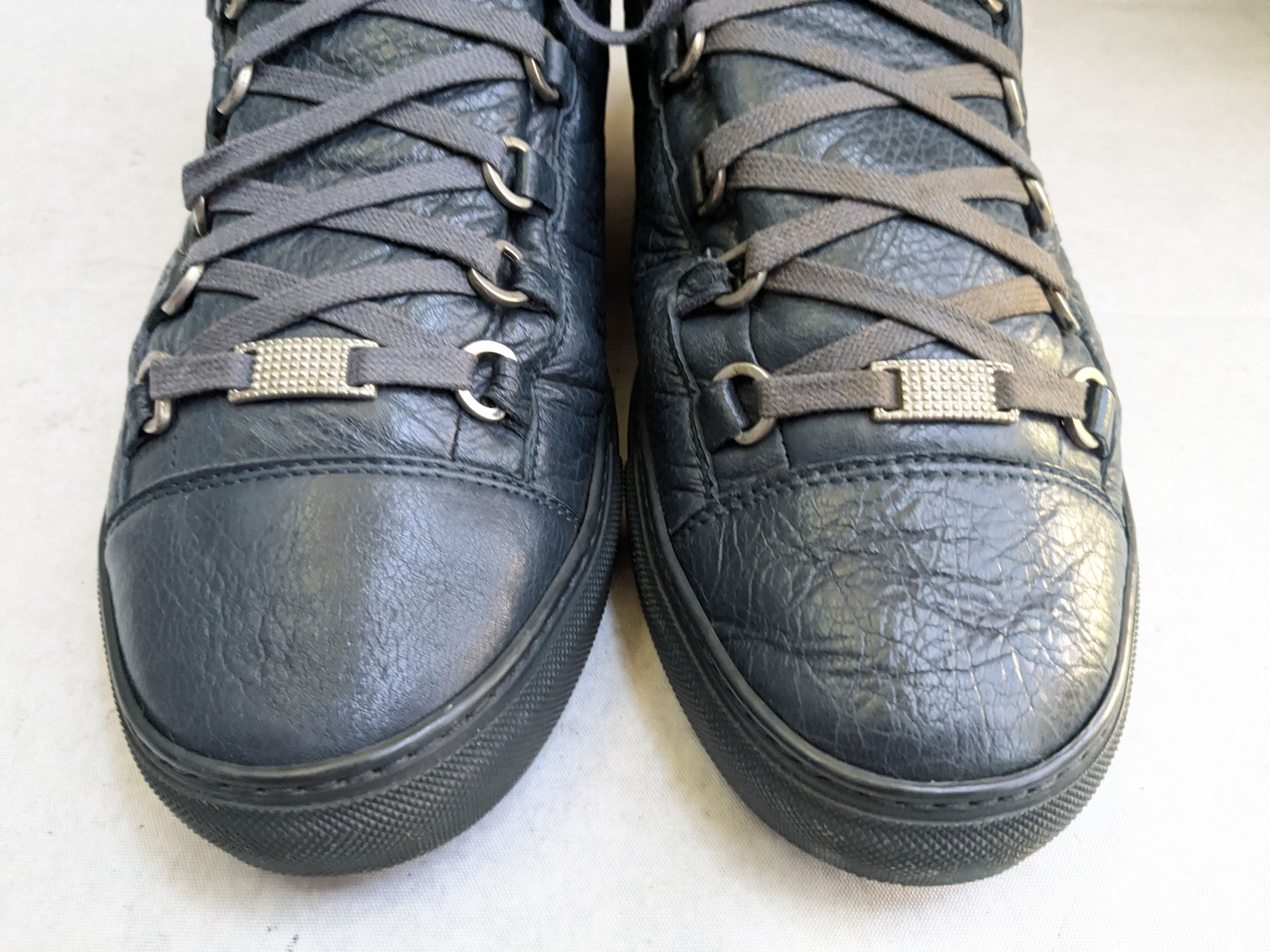 Balenciaga Balenciaga Arena Sneakers Navy Blue 11 High Tops Leather Size US 11 / EU 44 - 4 Thumbnail