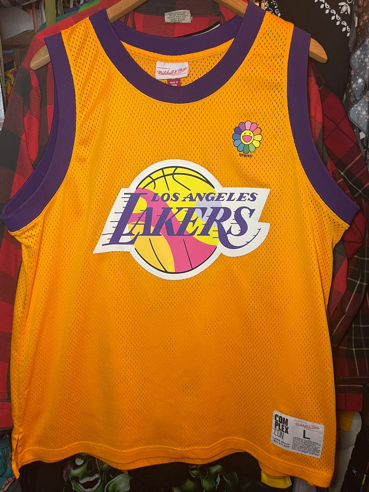 Mitchell & Ness Takashi Murakami ComplexCon x LA Lakers M&N Basketball Size US L / EU 52-54 / 3 - 3 Thumbnail