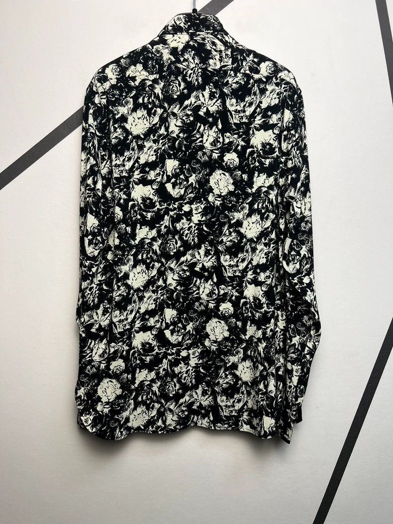 Saint Laurent Paris Saint Laurent Black and White Silk Shirt-2507 Size US M / EU 48-50 / 2 - 2 Thumbnail