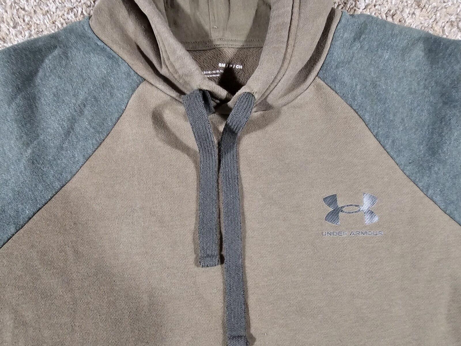 Under Armour Under Armour Adult SM Olive Drab Brown Green Hoodie Logo Gym Size US S / EU 44-46 / 1 - 2 Thumbnail