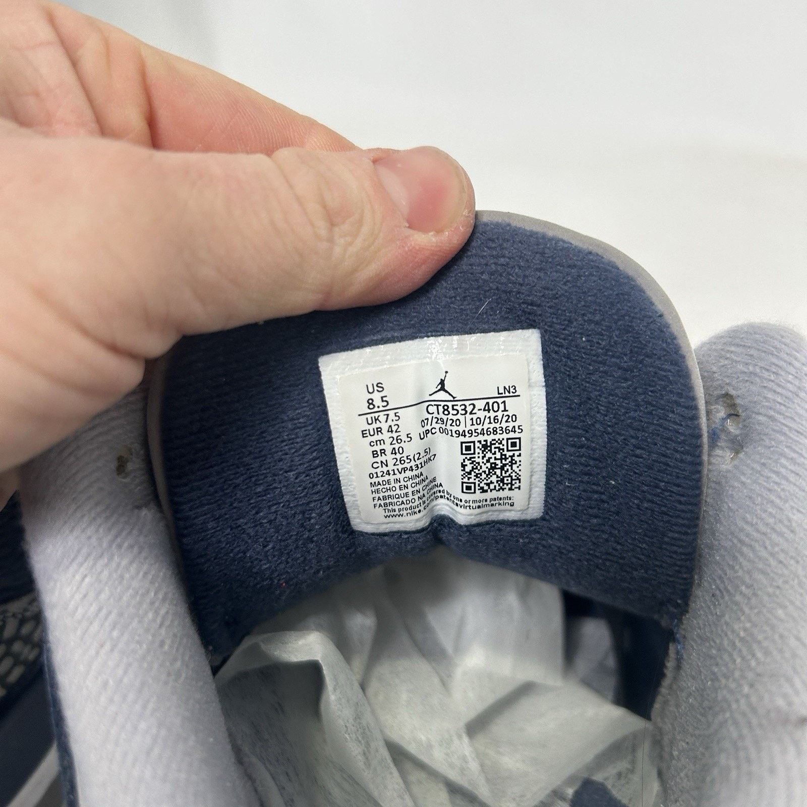 Jordan Brand Nike Air Jordan 3 Retro OG “Georgetown” CT8532-401 Size US 8.5 / EU 41-42 - 7 Thumbnail
