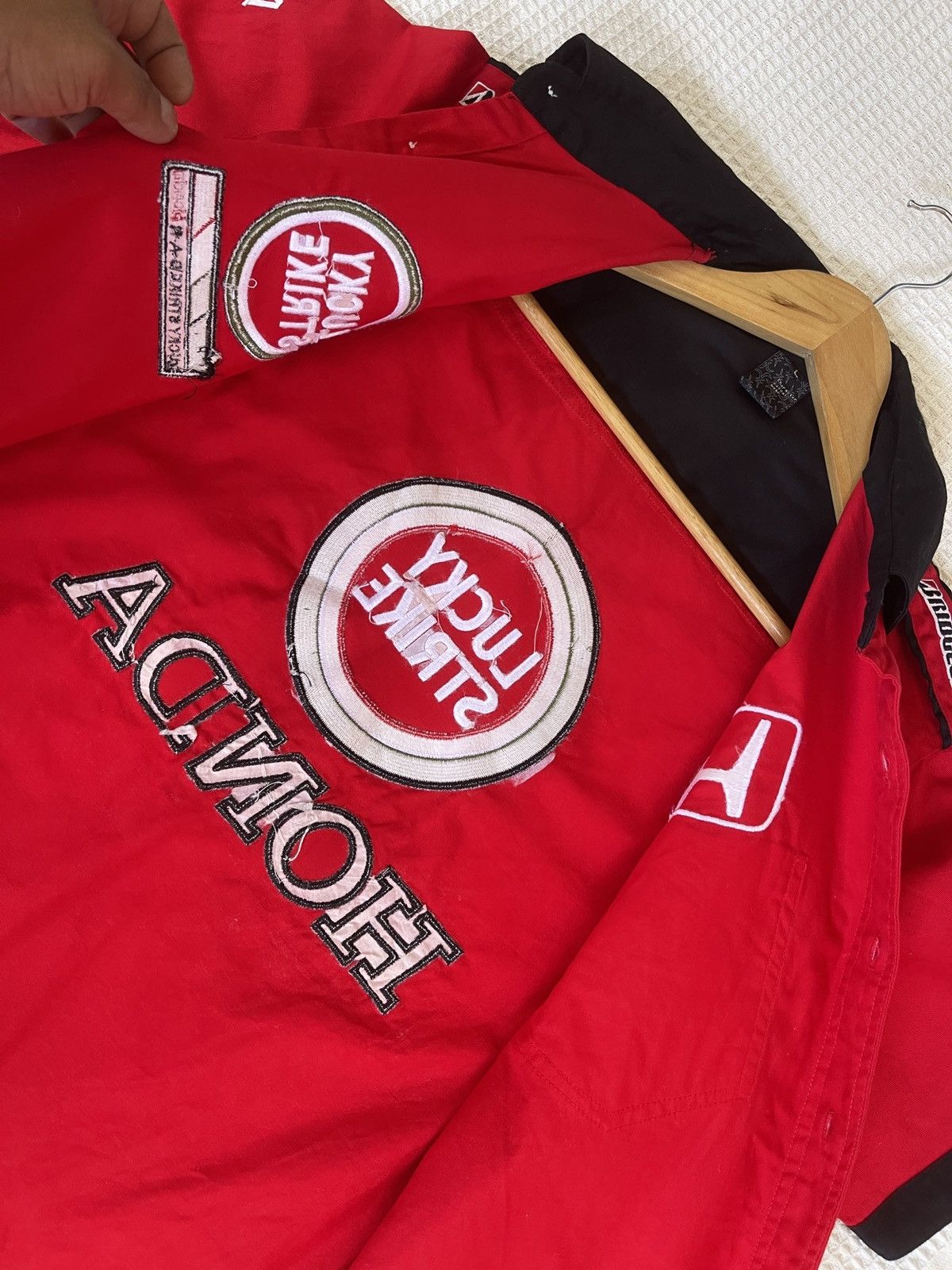 Rare🔥Vintage HONDA LUCKY STRIKE Button Shirt