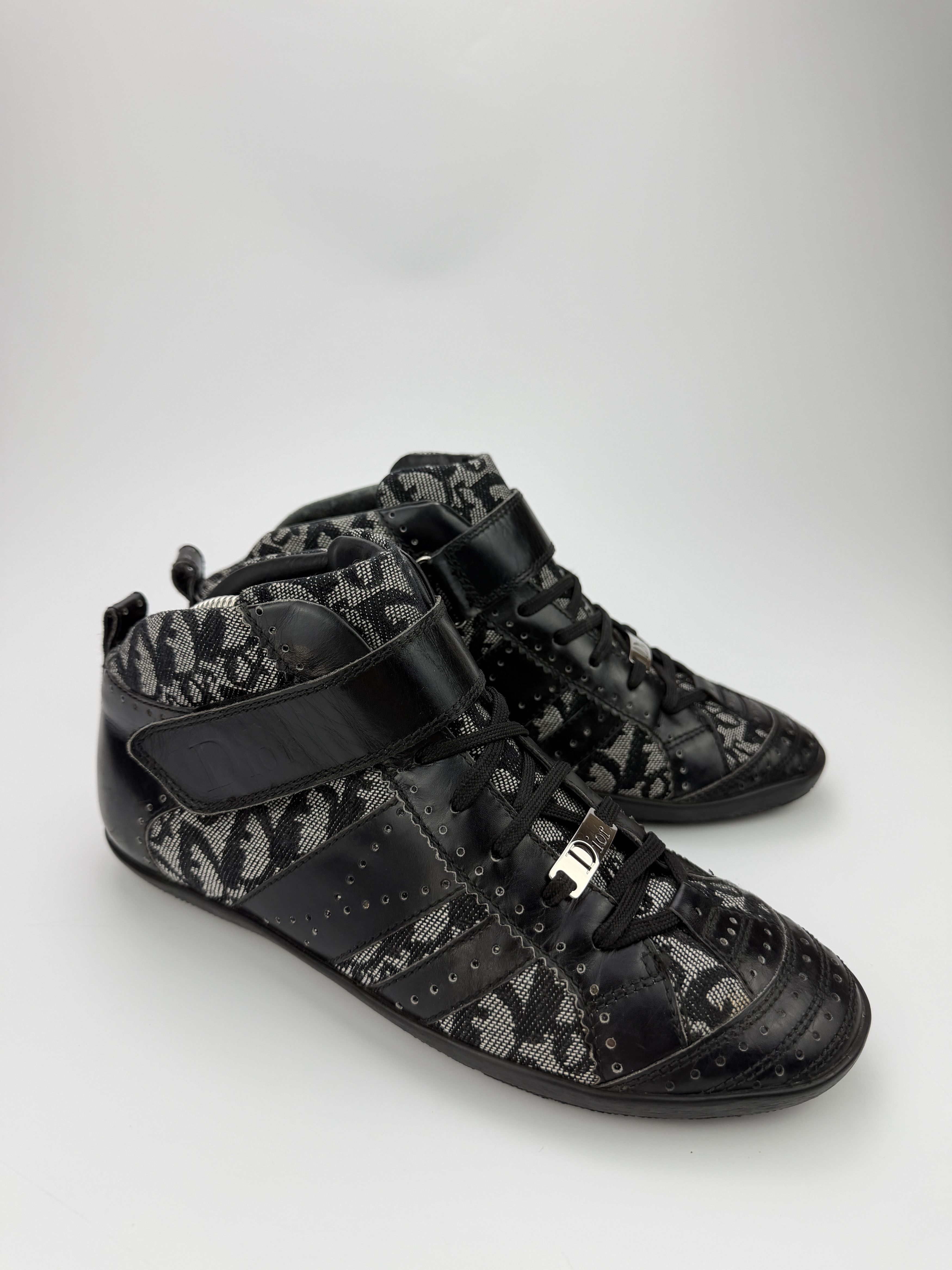 Dior Vintage Dior Mid Monogram Leather Sneakers Shoes Size US 6.5 / EU 39-40 - 7 Thumbnail