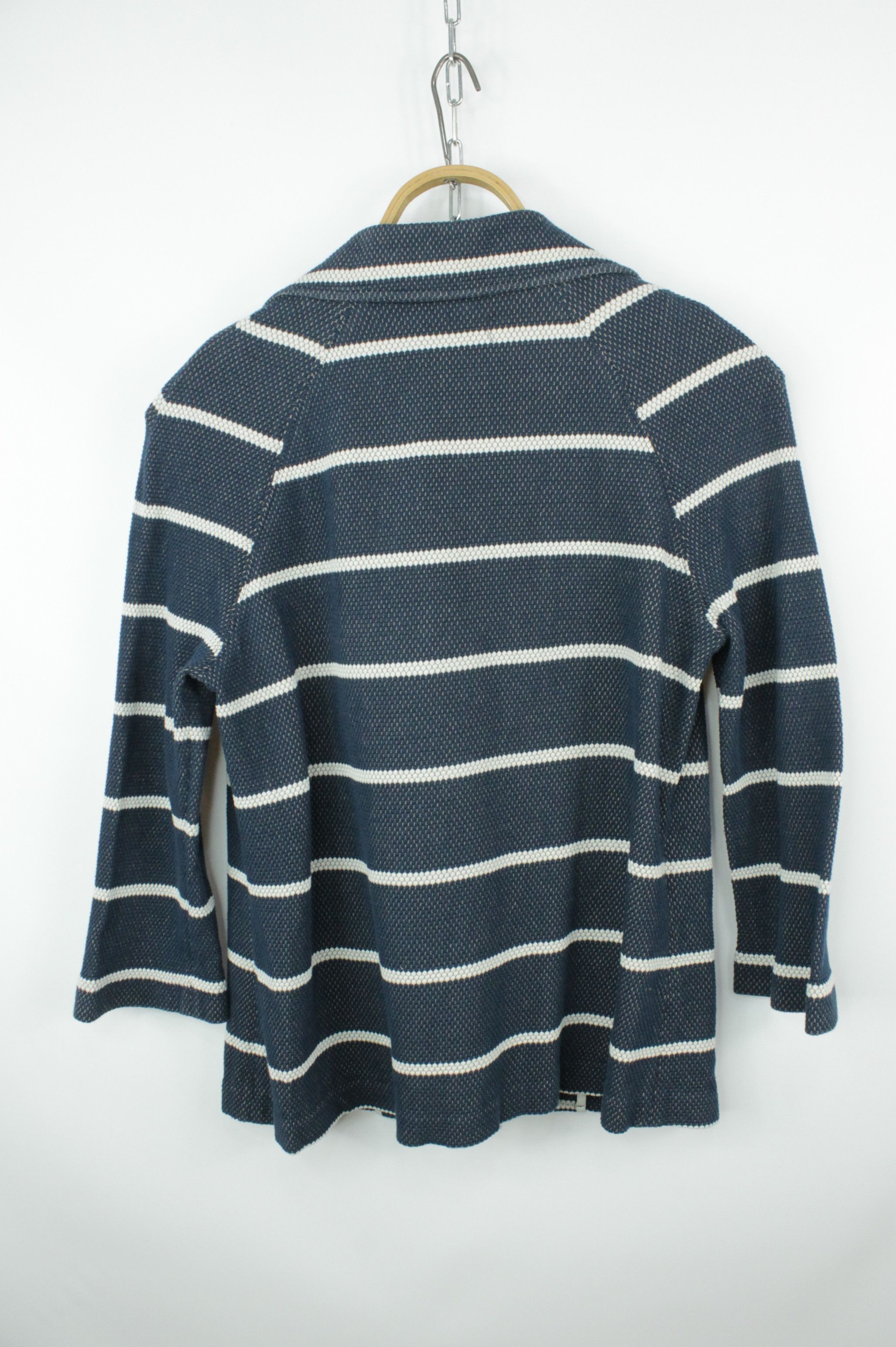 Circolo 1901 Circolo 1901 Blue-White Striped Cotton Blazer Jacket Women's Size M / US 6-8 / IT 42-44 - 6 Thumbnail