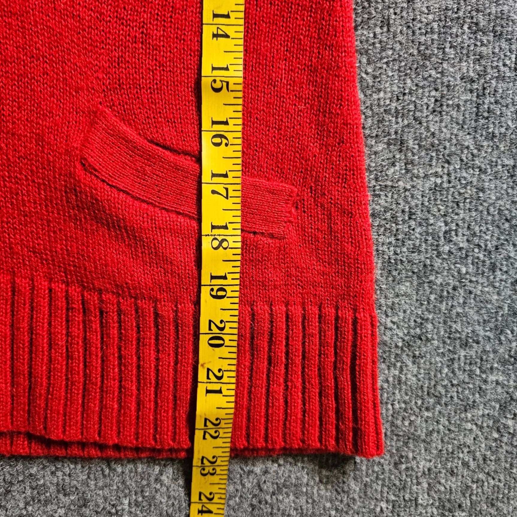 J.Crew J.CREW Sweater Top Womens Small Red Alpaca Wool Shawl Collar Long Sleeve Casual Size S / US 4 / IT 40 - 6 Thumbnail