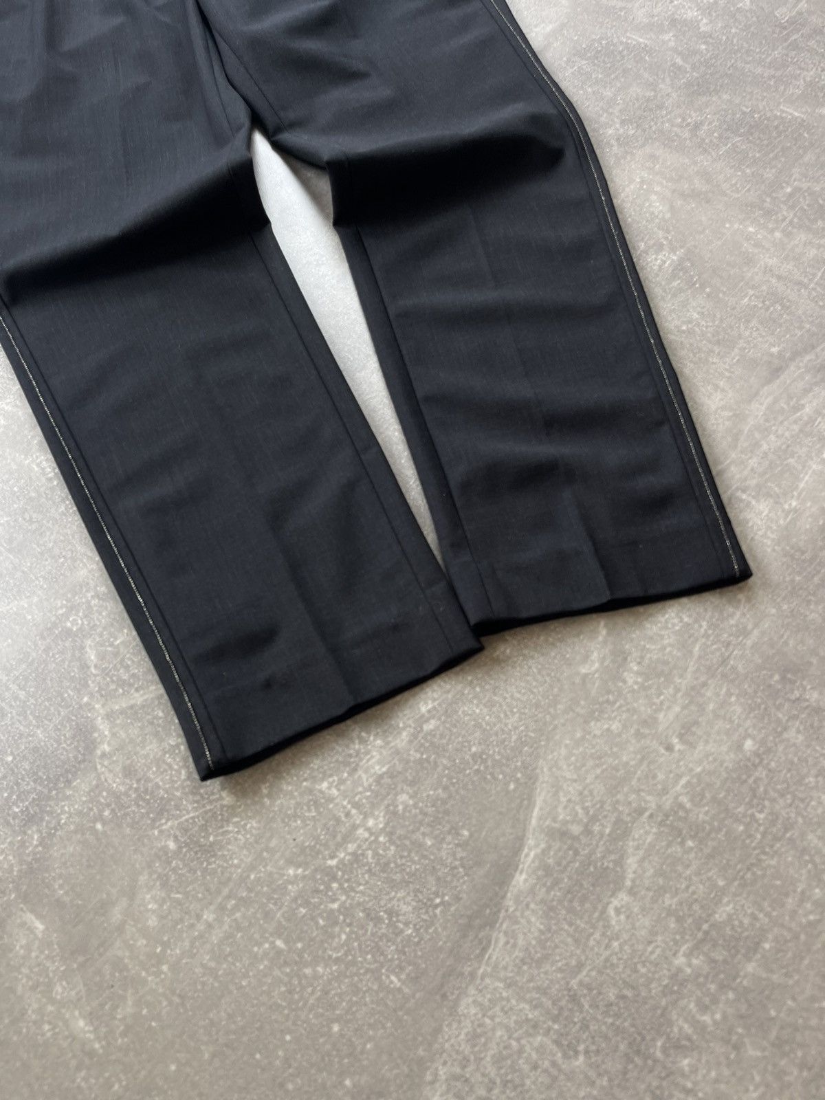 Brunello Cucinelli Brunello Cucinelli Black Wool Tapered Pants Elegant Tailored Size 27" / US 4 / IT 40 - 3 Thumbnail