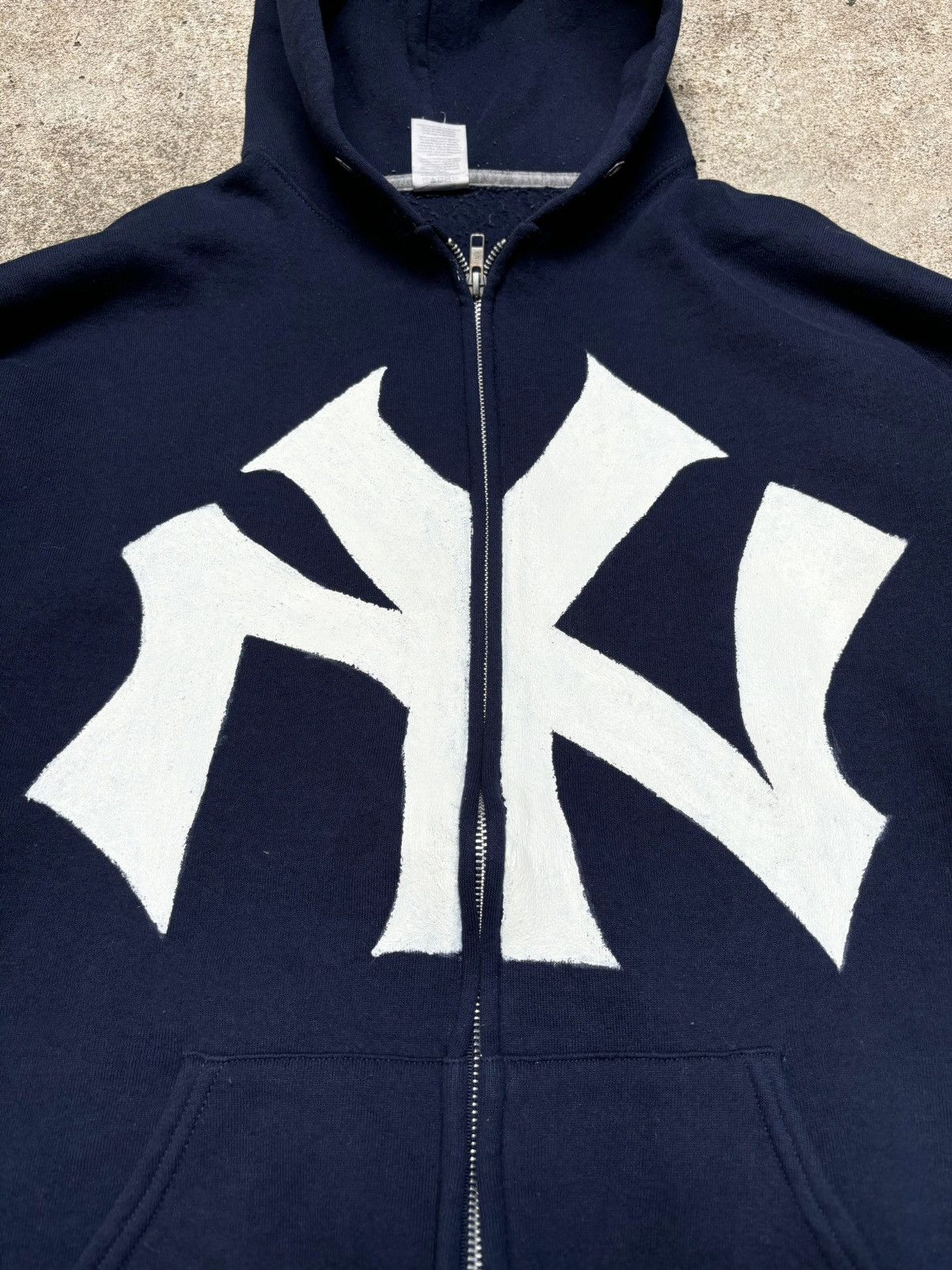 Vintage Russell NY New York Yankees Hoodie Paint Size US XXL / EU 58 / 5 - 3 Thumbnail