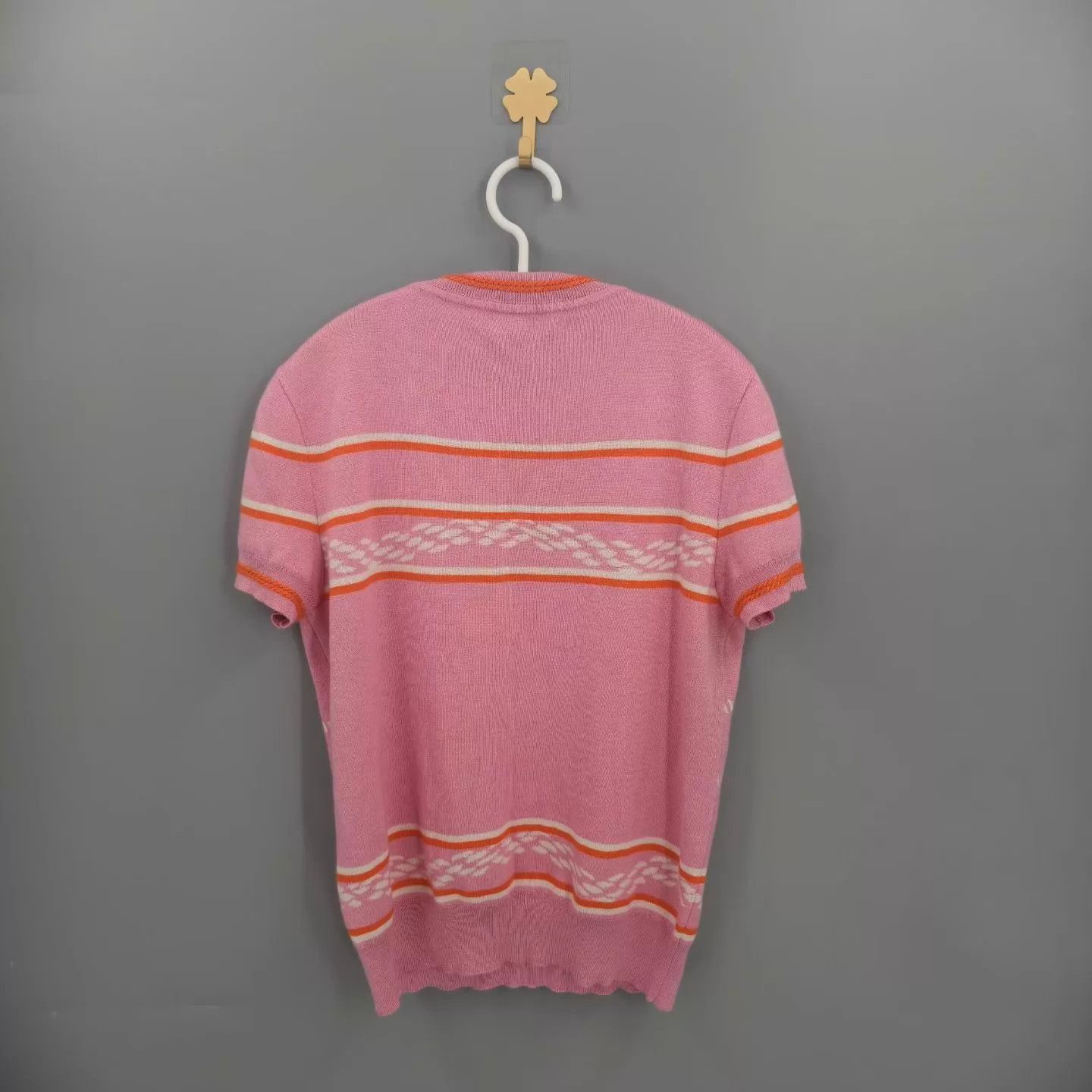 Hermes Hermes Pink Pig Nose Knit Short Sleeve Tee 40 Size M / US 6-8 / IT 42-44 - 2 Thumbnail