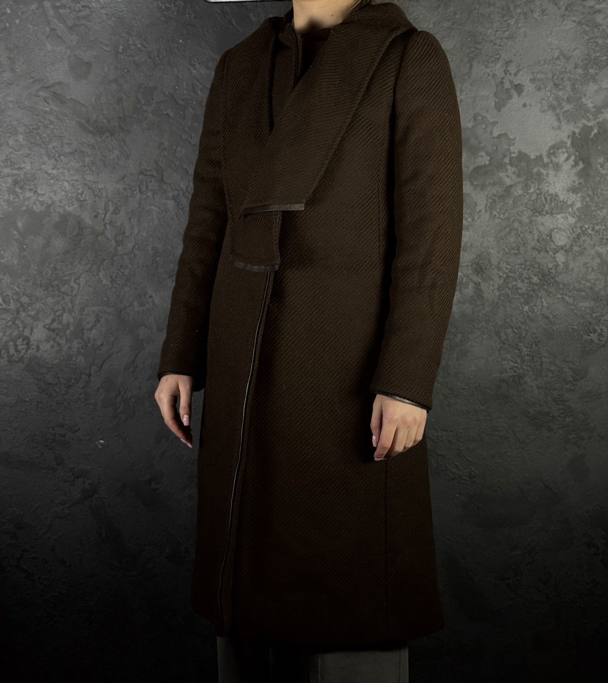 Prada Prada Women’s Hooded Brown Wool Long Coat Size S Size S / US 4 / IT 40 - 4 Thumbnail