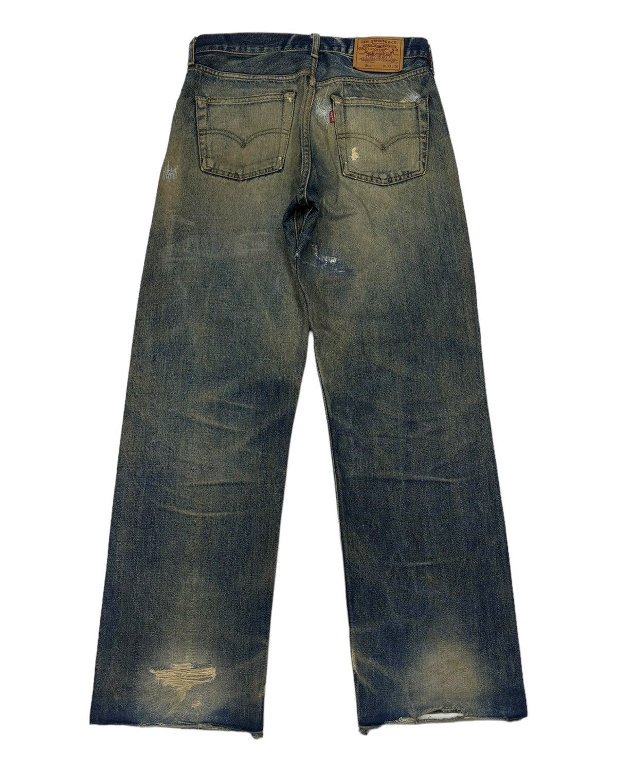 Levi's × Undercover Vintage Levis 502 Big E Selvedge Redline Distressed Denim Size US 31 - 4 Thumbnail