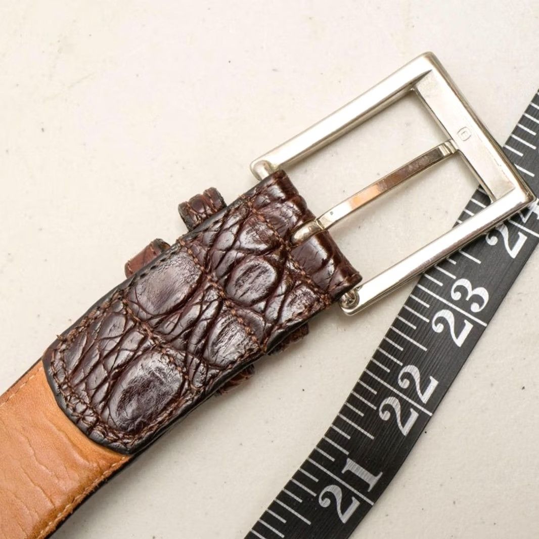 Vintage VINTAGE Peter Huber Luxury Reptile Leather Belt Men's Belt Brown 42 Leather Casual Fashion Mens Size 42 - 3 Thumbnail