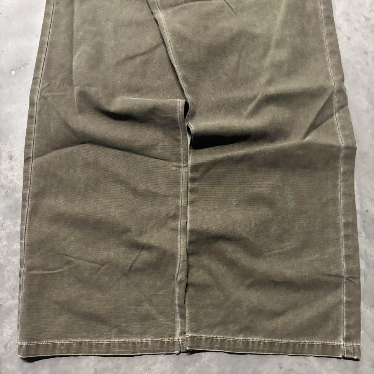 Japanese Brand × Vintage Crazy Vintage Y2K/2000s Khaki Earth Tone Skater Pants! Size US 38 / EU 54 - 6 Thumbnail