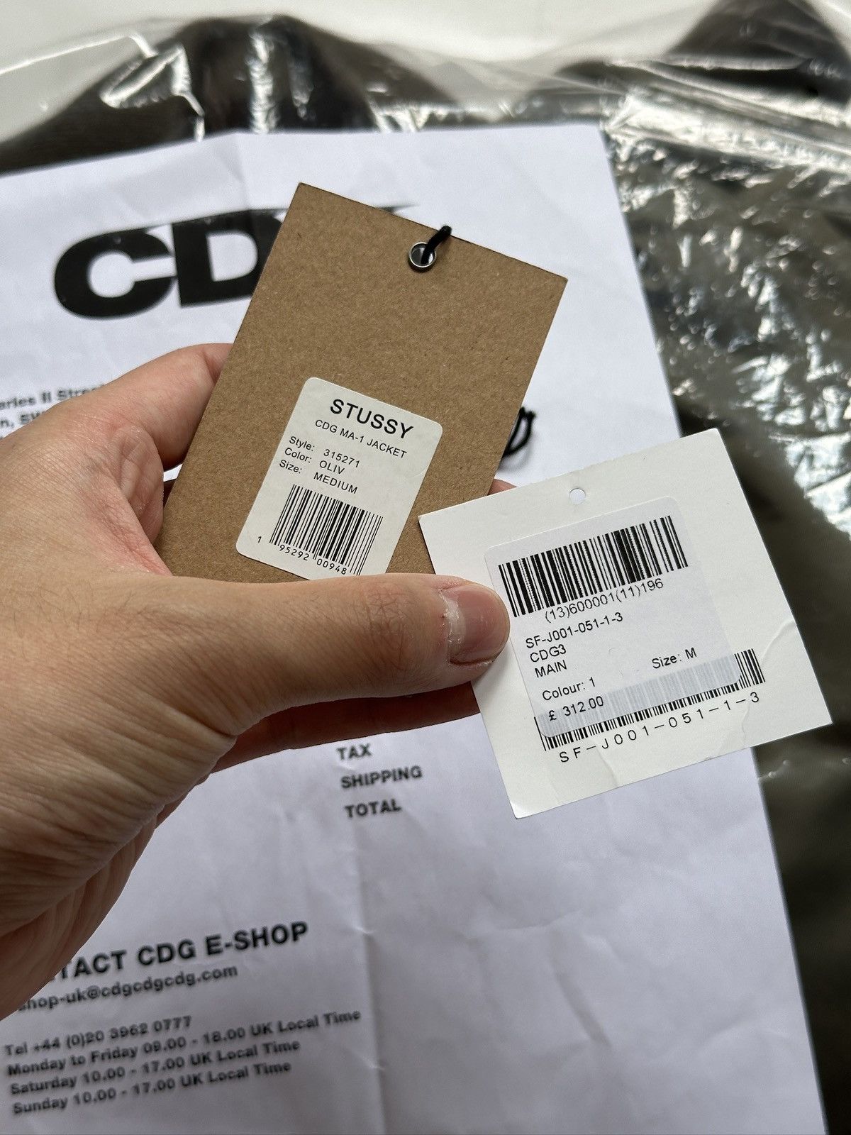 Comme des Garcons × Stussy Stussy CDG MA-1 Bomber Jacket 40th Anniversary Size US M / EU 48-50 / 2 - 7 Thumbnail