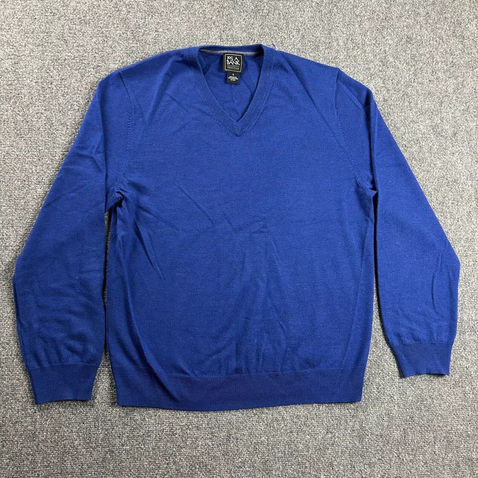 Jos. A. Bank Jos A Bank Sweater Mens XL V-Neck Traveler 100% Merino Wool Size US XL / EU 56 / 4 - 1 Thumbnail
