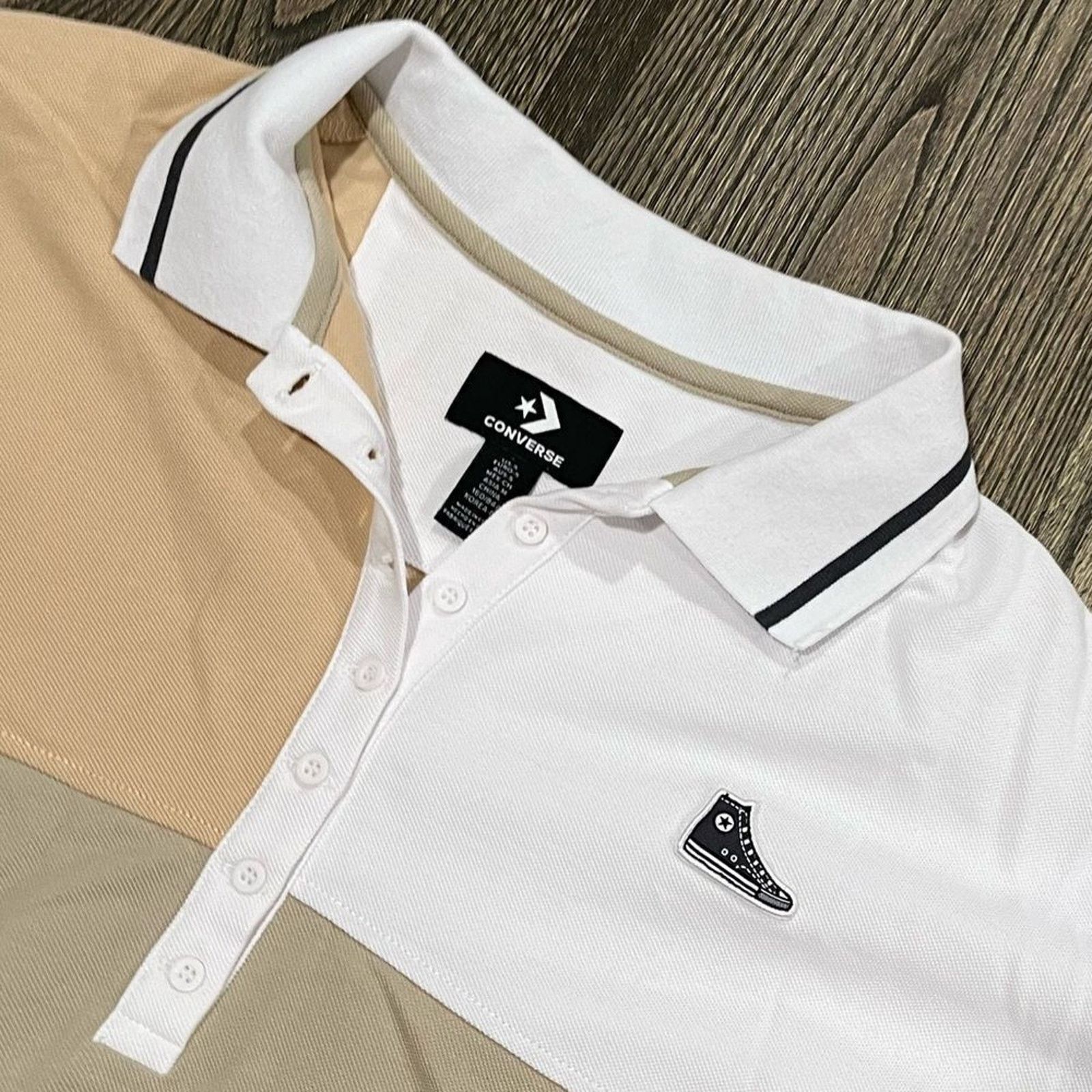 Converse NWOT Converse Color-Blocked Relaxed Polo Shirt Pullover S Size S / US 4 / IT 40 - 2 Thumbnail