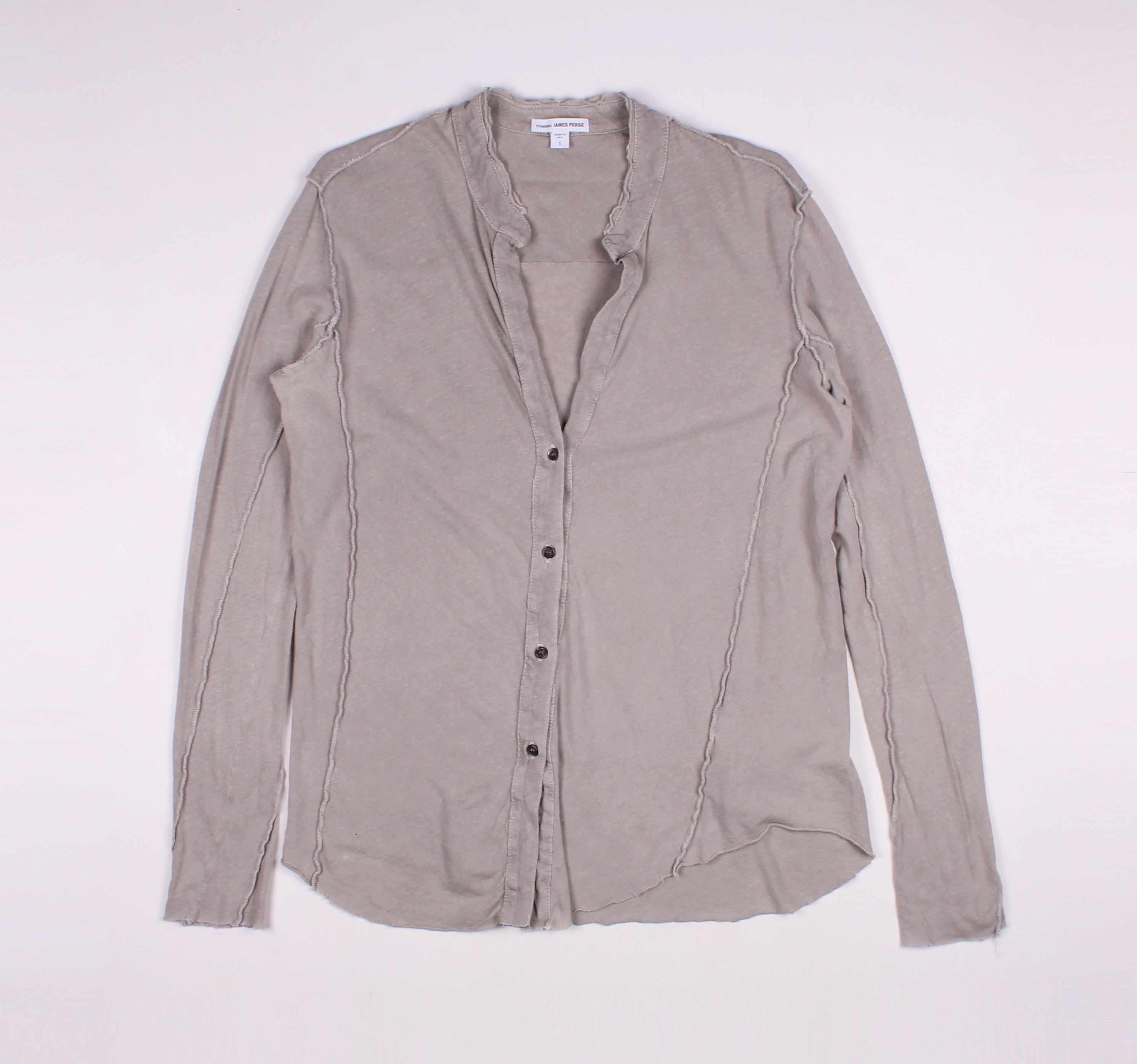 James Perse James Perse Avant Garde Washed Asymmetrical Shirt Top Size M / US 6-8 / IT 42-44 - 1 Thumbnail