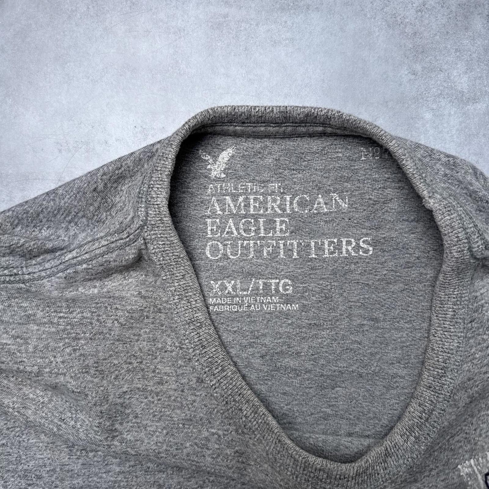American Eagle Outfitters Y2K American Eagle 00s Gray T shirt Size US XXL / EU 58 / 5 - 4 Thumbnail
