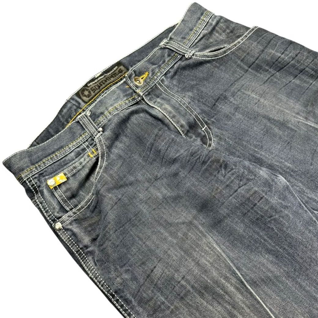 Southpole VINTAGE Southpole Jeans Mens 34x32 Y2K Pleated Baggy Stretch Denim Read* Jeans Mens Blue Denim 90s 2000s Boys Girls Size US 32 / EU 48 - 2 Thumbnail