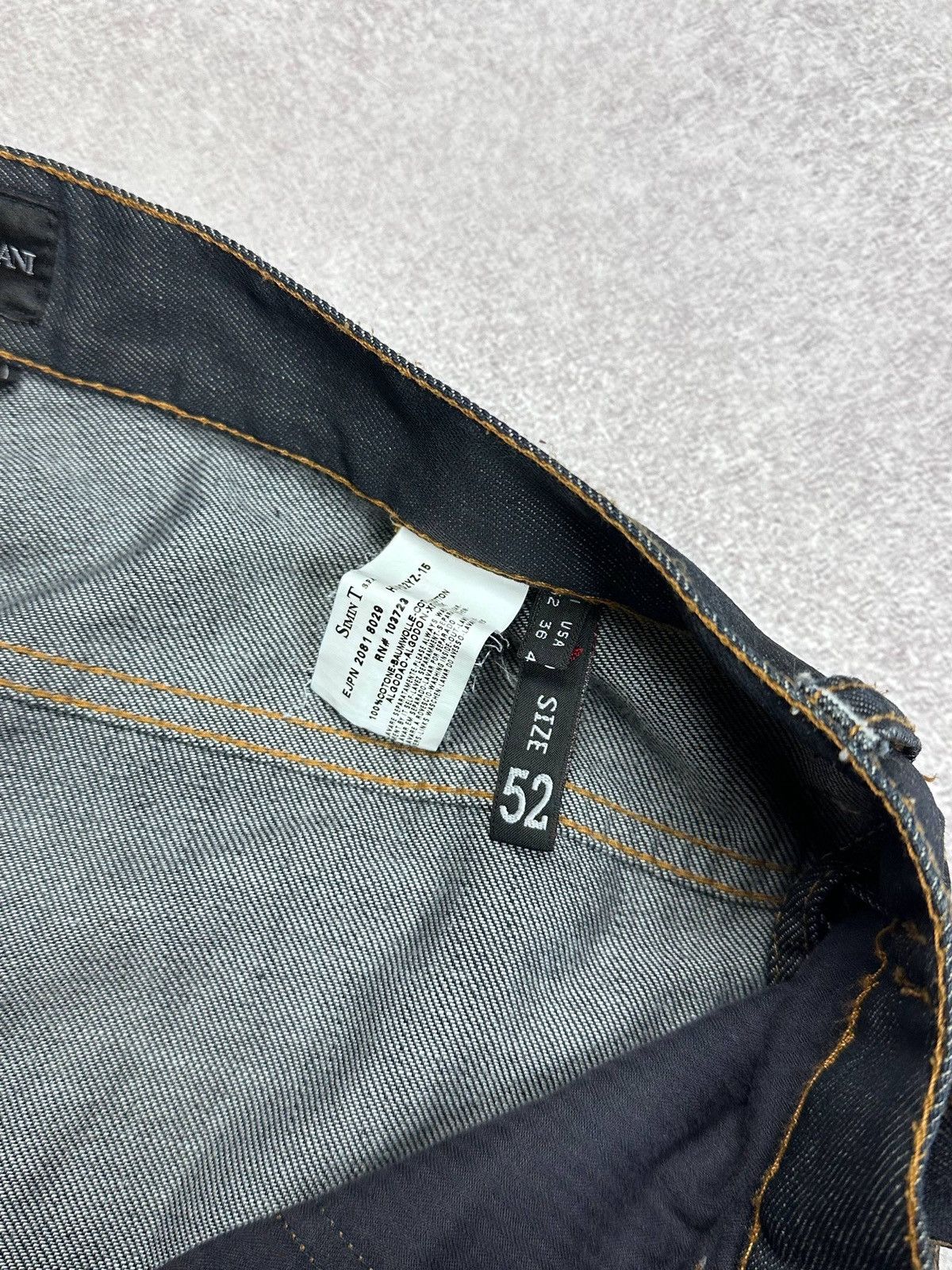 Emporio Armani Vintage Emporio Armani Baggy Denim Metal Logo Jeans 52 34 Size US 30 / EU 46 - 11 Thumbnail