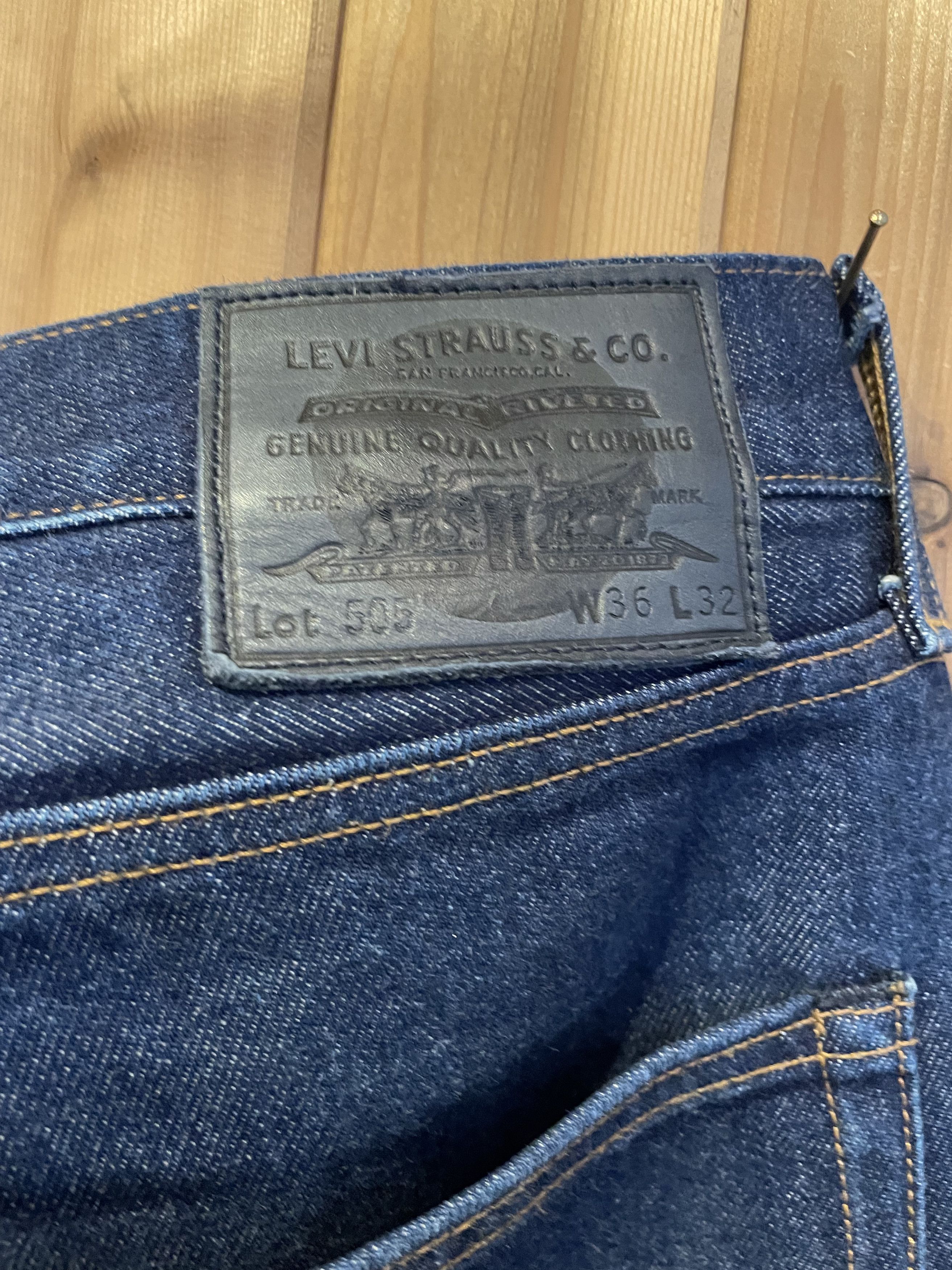 Levi's MIJ 505® Regular Fit Dark Rinse - 36x32 / Dark Rinse Size US 36 / EU 52 - 3 Thumbnail