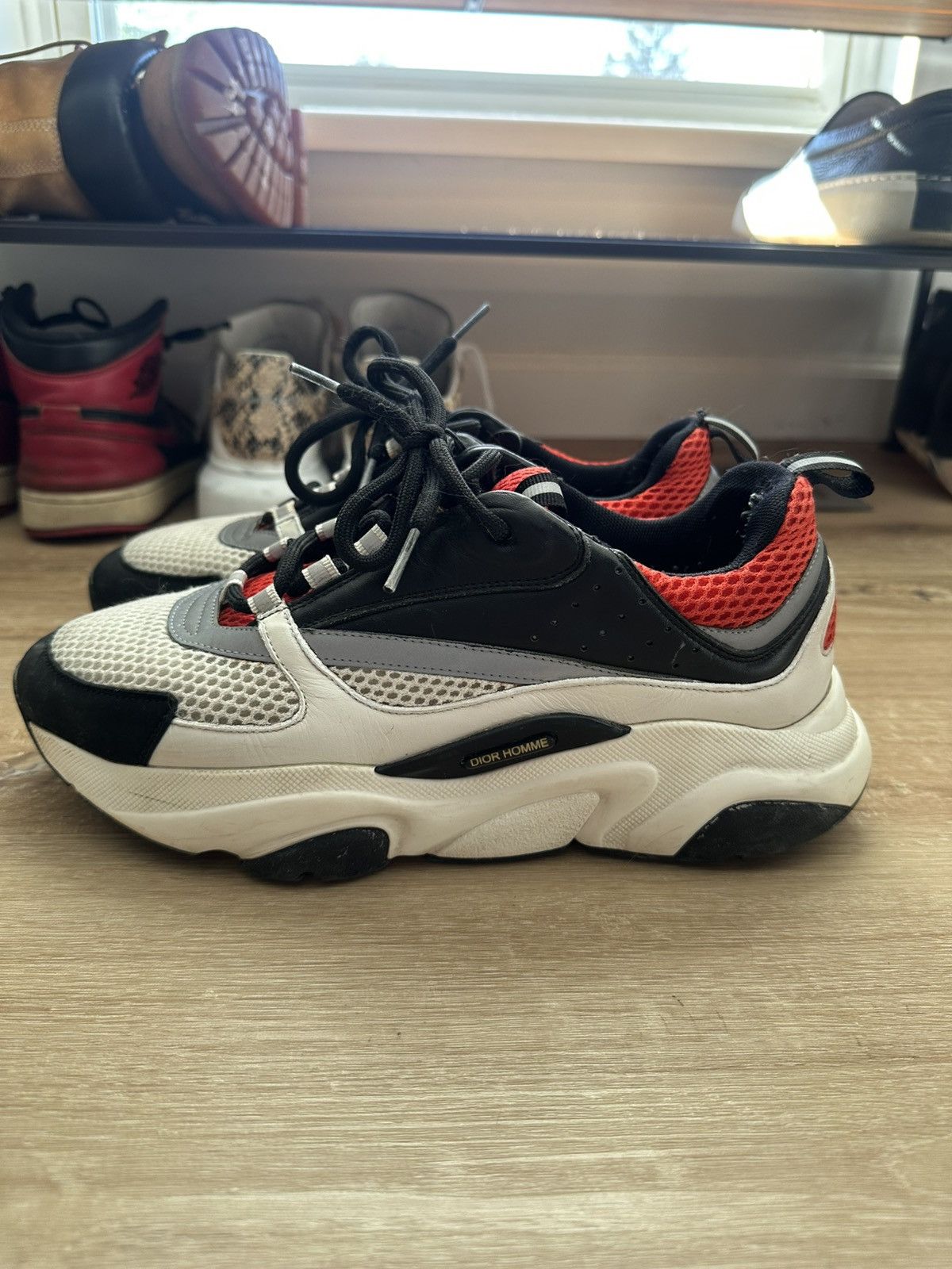Dior Dior B22 Red Black Sneakers Size US 9 / EU 42 - 1 Thumbnail