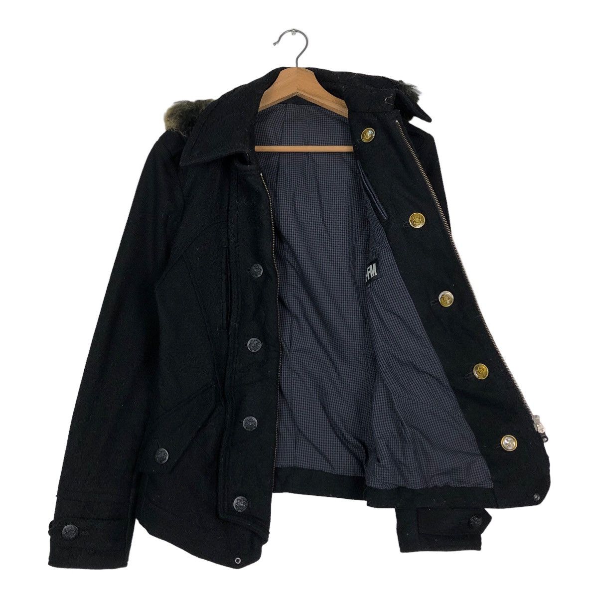 Japanese Brand 🔥BIKER JACKET DOUBLE LAYER PPFM JAPAN MINK FUR HOODIE Size US S / EU 44-46 / 1 - 11 Thumbnail