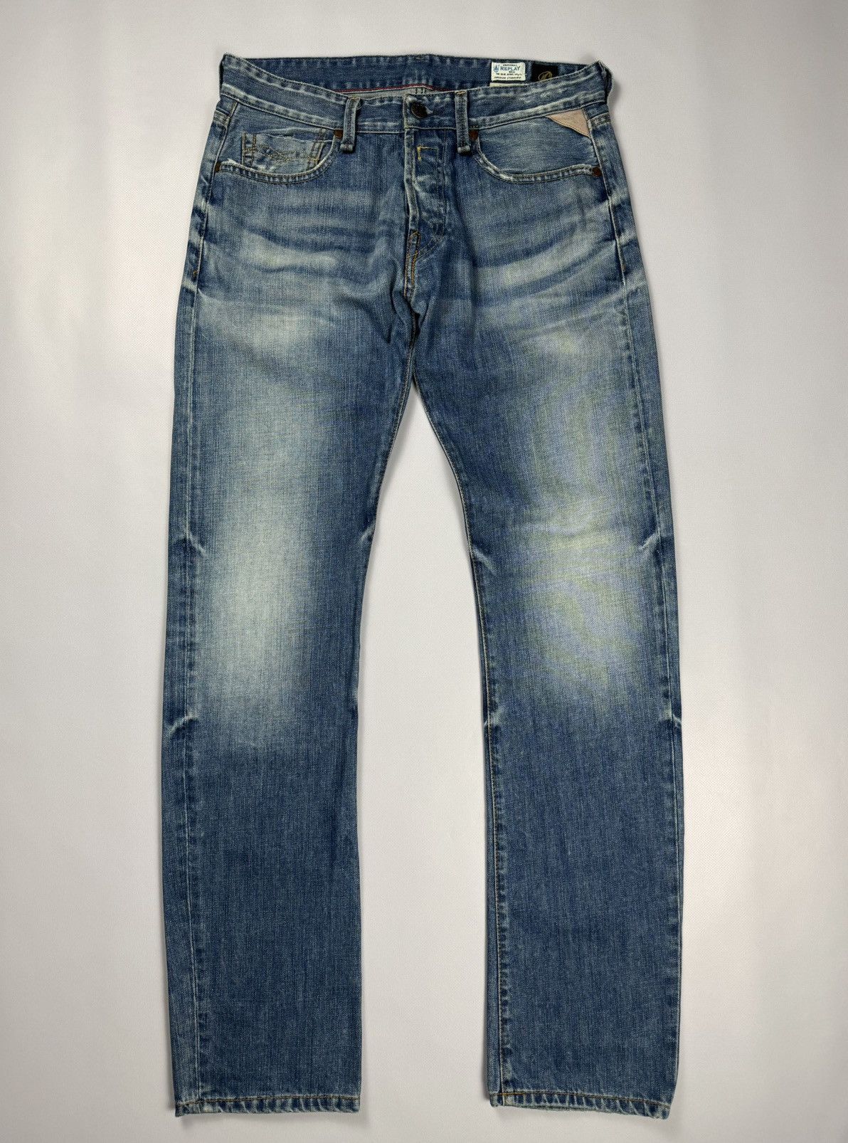 Japanese Brand Vintage Replay Distressed Jeans Denim Size US 32 / EU 48 - 4 Thumbnail