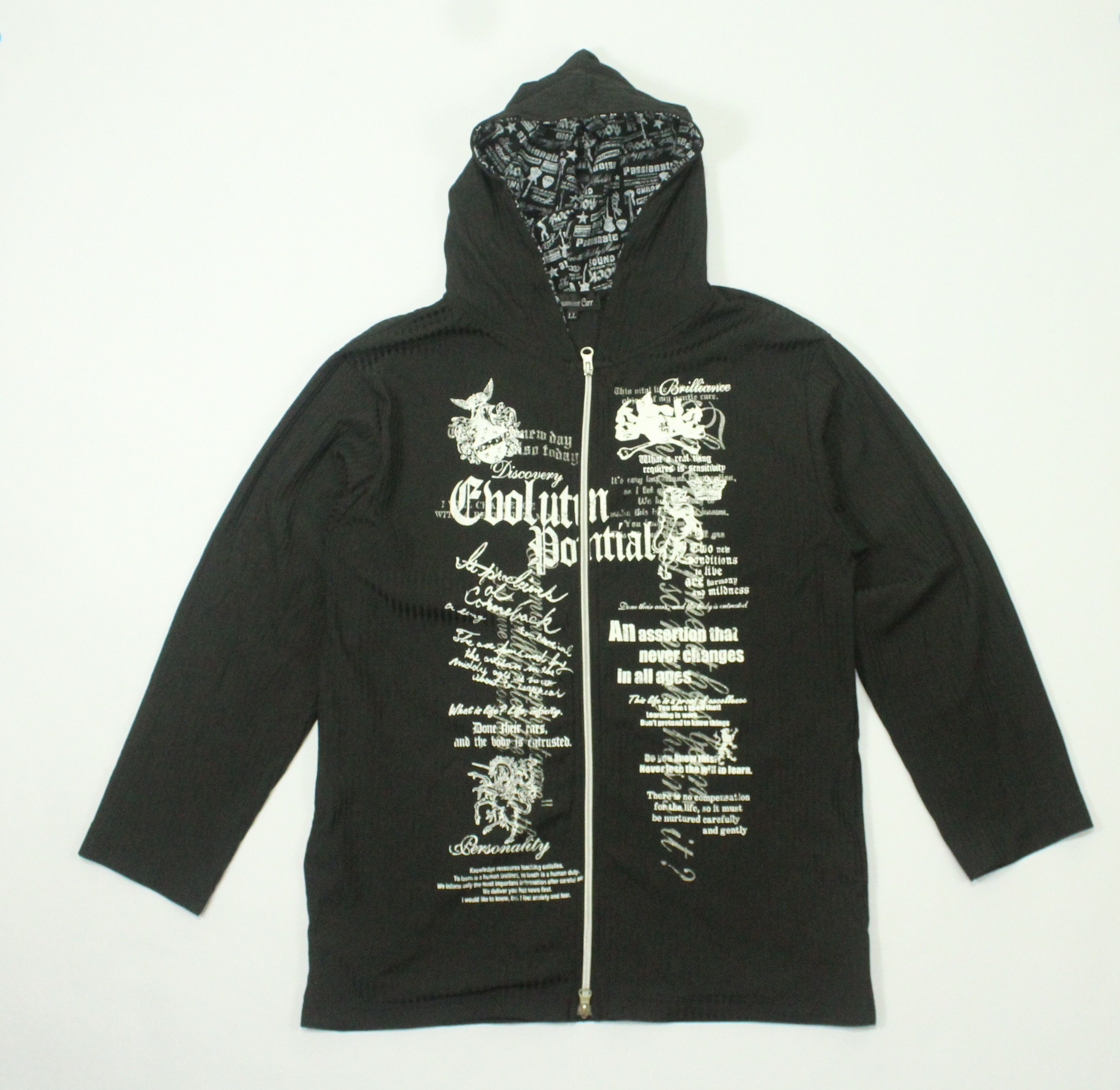 14th Addiction × If Six Was Nine × Le Grande Bleu (L.G.B.) BEAUMONT CARR Shirt Poem Skull Seditionaries Hooded Size US L / EU 52-54 / 3 - 1 Thumbnail
