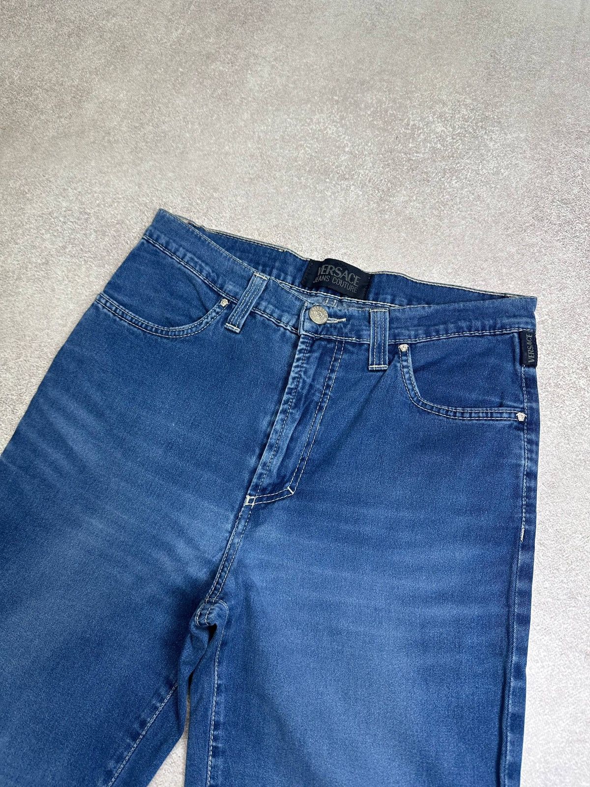 Versace Vintage Versace Medusa Blue Jeans Rare 29 Y2K Size US 29 - 4 Thumbnail
