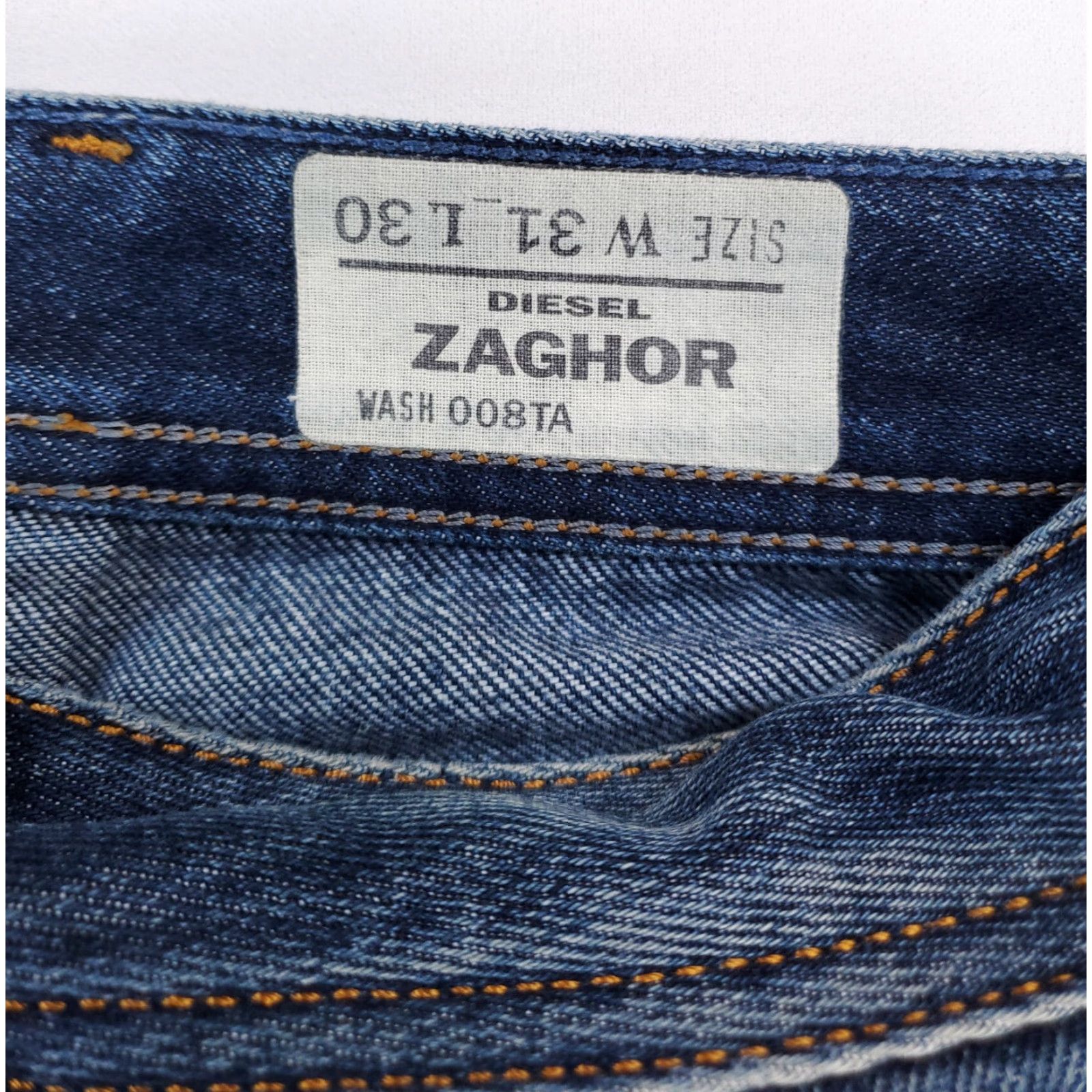 Diesel Diesel Jeans Mens 35 Bootcut Blue 30 Inseam 31 x 30 Zaghor Regular Adult Mens Dark Blue Jeans 35 x 30 Size US 35 - 4 Thumbnail