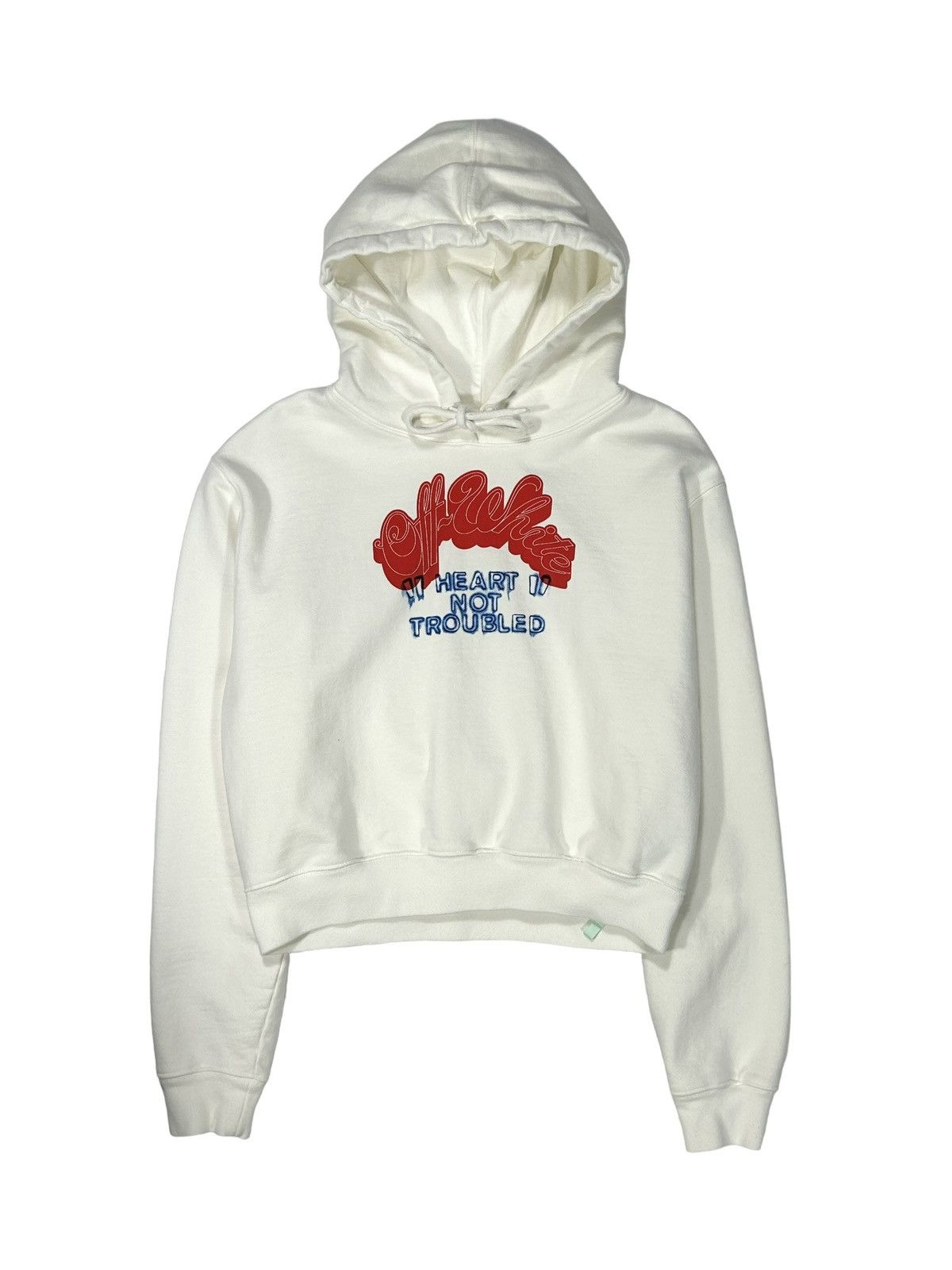 Cropped Graphic Print Hoodie