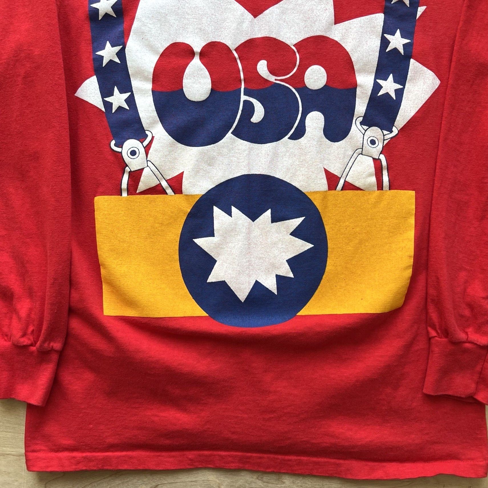 Vintage VINTAGE Team USA Shirt Large Red 80s Art USA Men T-Shirt Crew Neck Long Sleeve Knit Cotton Logo Print Overall Size US L / EU 52-54 / 3 - 4 Thumbnail