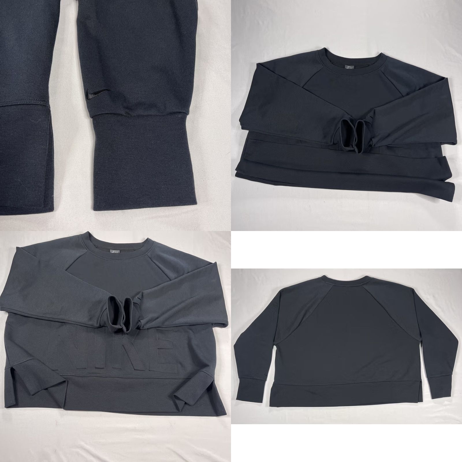 Nike VINTAGE Nike Women’s Sweatshirt 1X Dri-Fit Versa Black Cropped AO2279-010 Size XL / US 12-14 / IT 48-50 - 8 Thumbnail