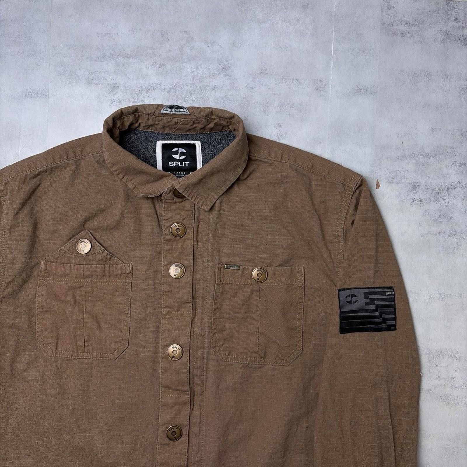 Billabong Y2K Brown Split Surfwear Grunge Lightweight Bomber Jacket Size US L / EU 52-54 / 3 - 6 Thumbnail