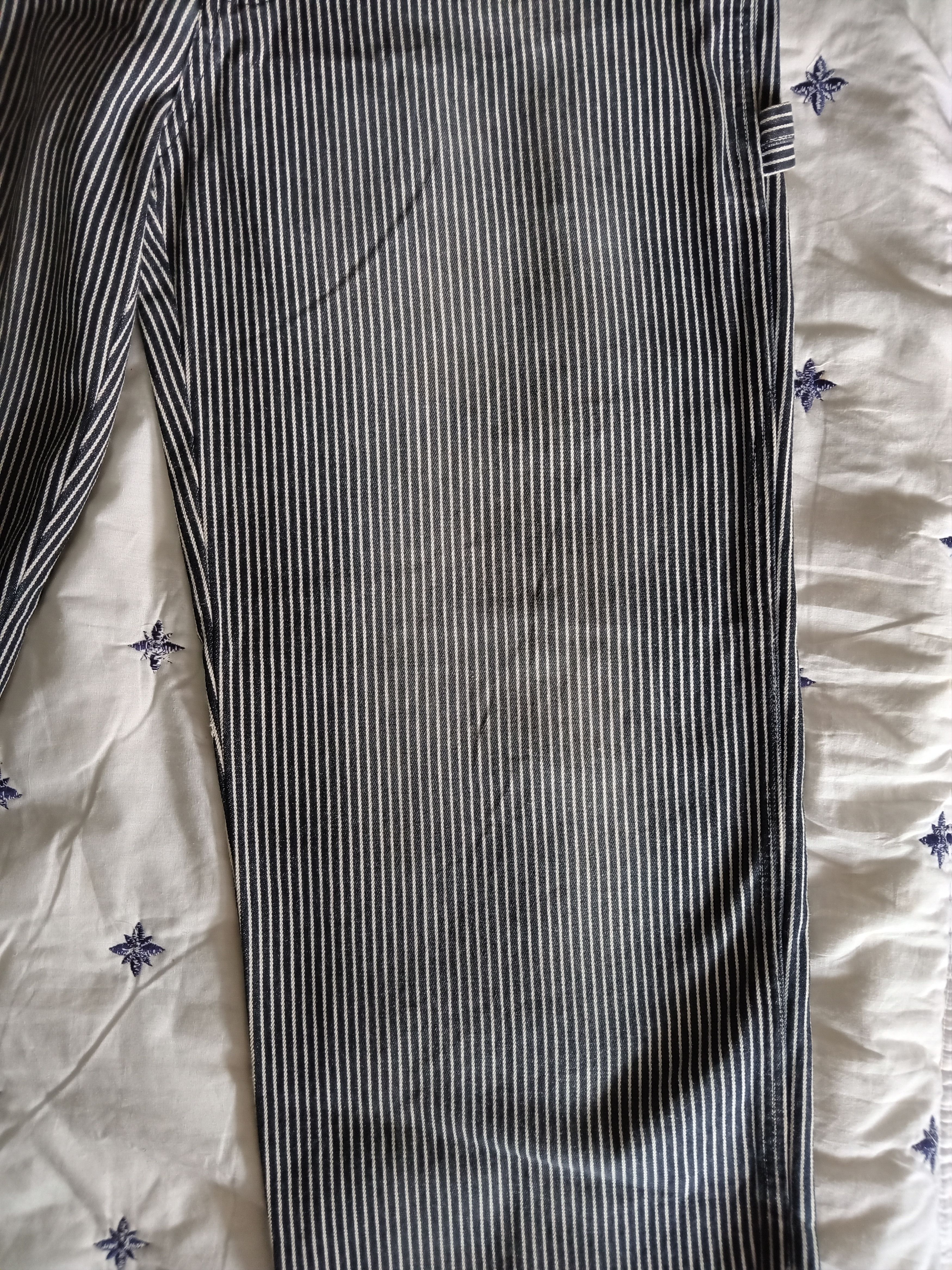 Japanese Brand × Vintage DOG HOUSE💥Faded Union Made Hickory Stripes Carpenter Pants Size US 32 / EU 48 - 13 Thumbnail